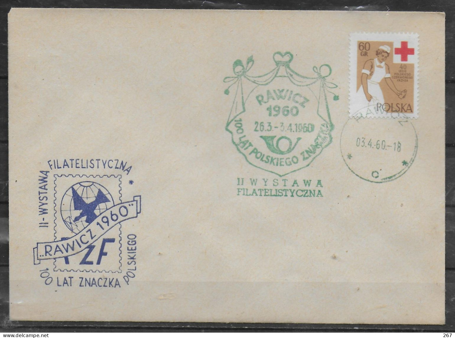 POLOGNE  Lettre 1960 Rawicz 100 Ans De  Poste Croix Rouge Infermiere - Covers & Documents