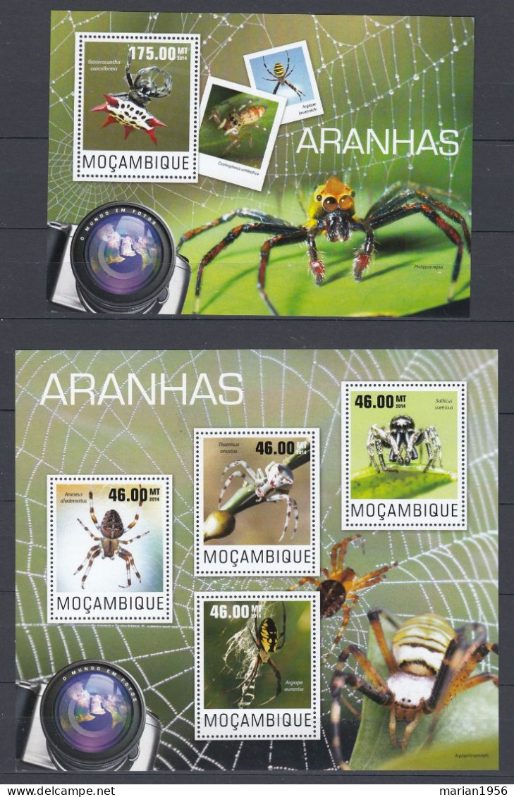 Mazambique 2014 - Faune - ARAIGNEES - Bloc + B.F. - MNH - Spiders