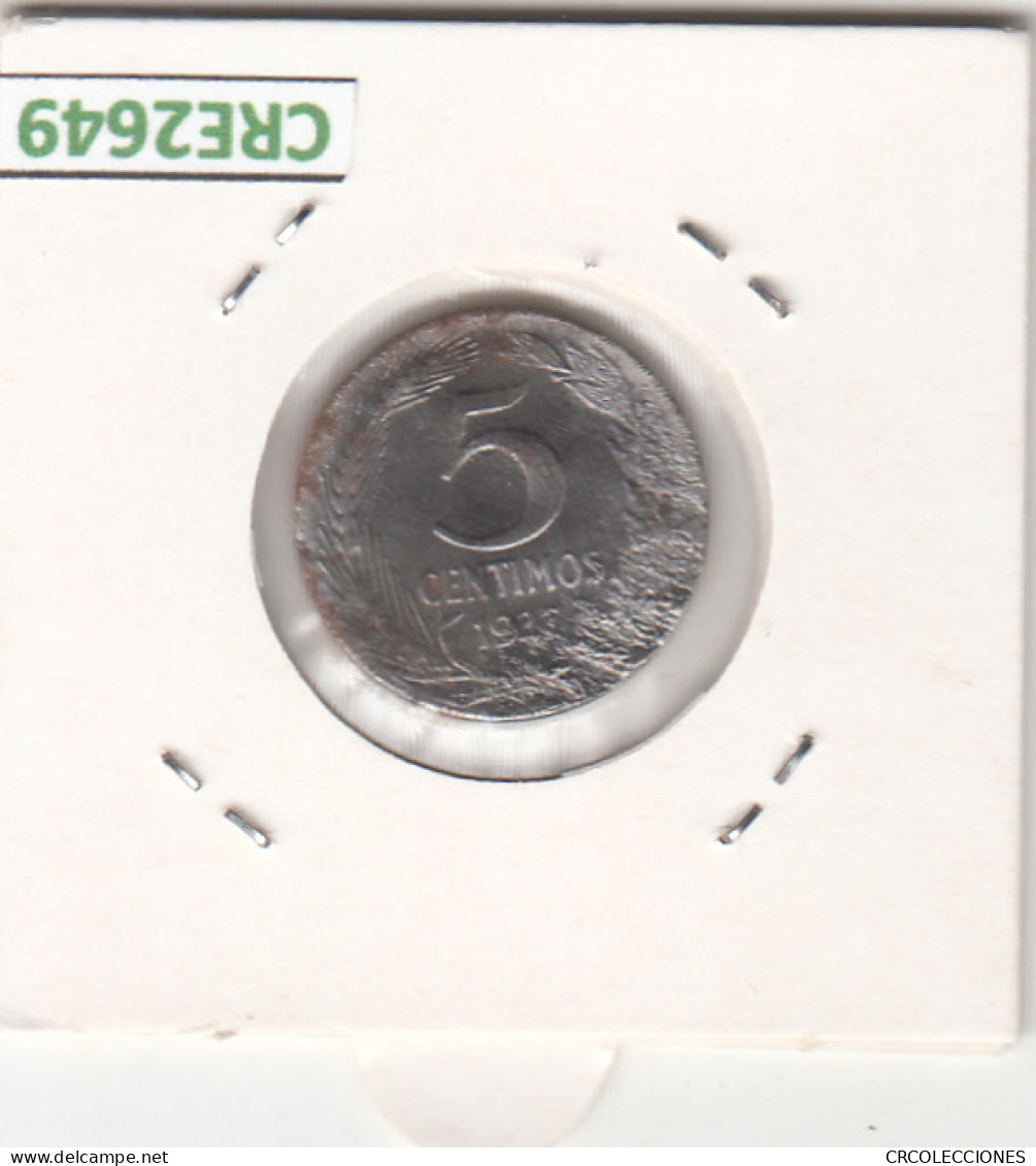 CRE2649 MONEDA ESPAÑA II REPUBLICA 5 CENTIMOS 1937  - Otros & Sin Clasificación