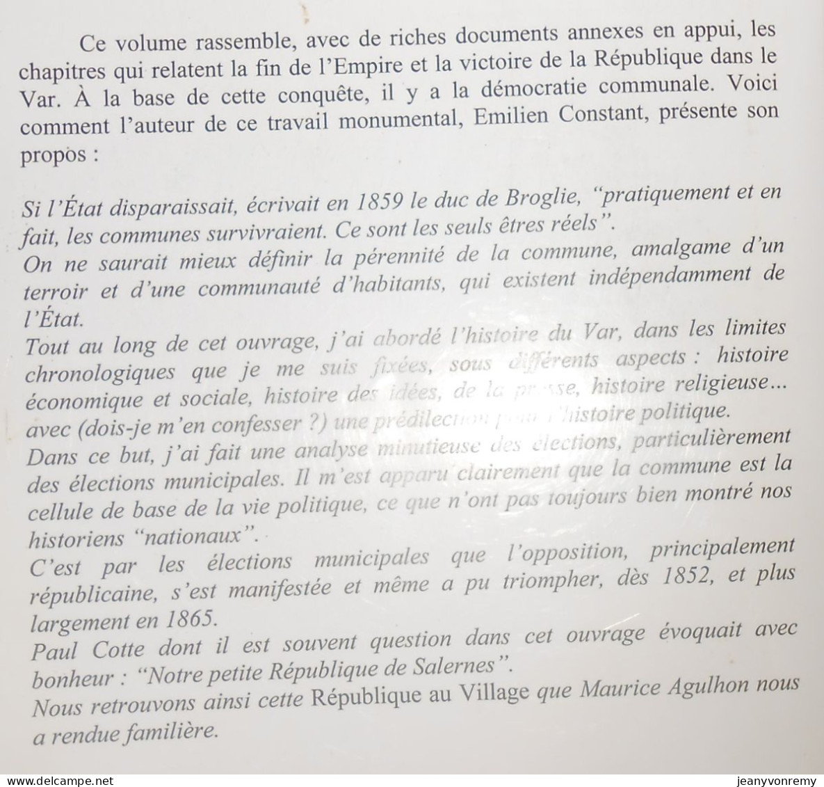 Le Département Du Var Sous Le Second Empire. Emilien Constant. 2009. En Deux Tomes. - Provence - Alpes-du-Sud