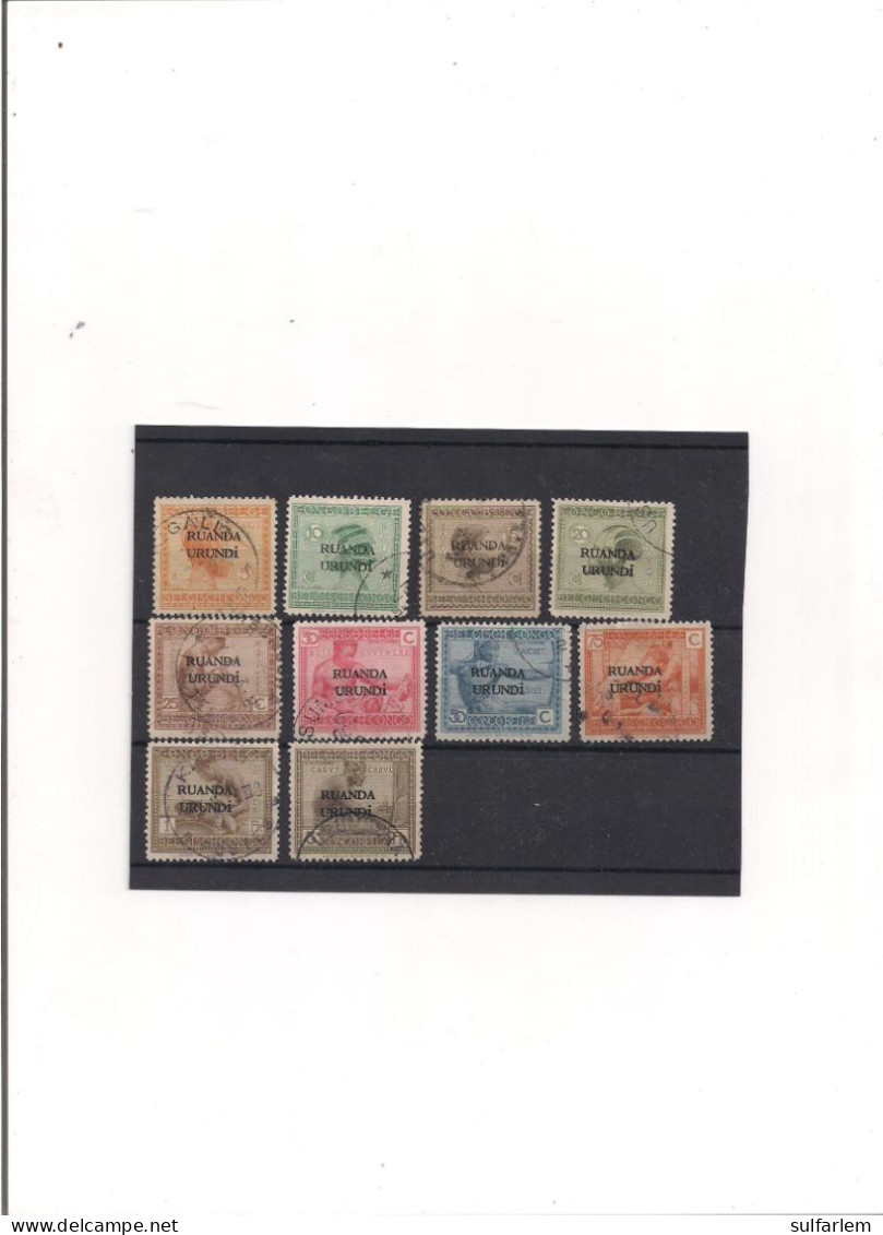 Ruanda Urundi Sélection VLOORS 50/59 (avec Curiosité 50V) - Used Stamps