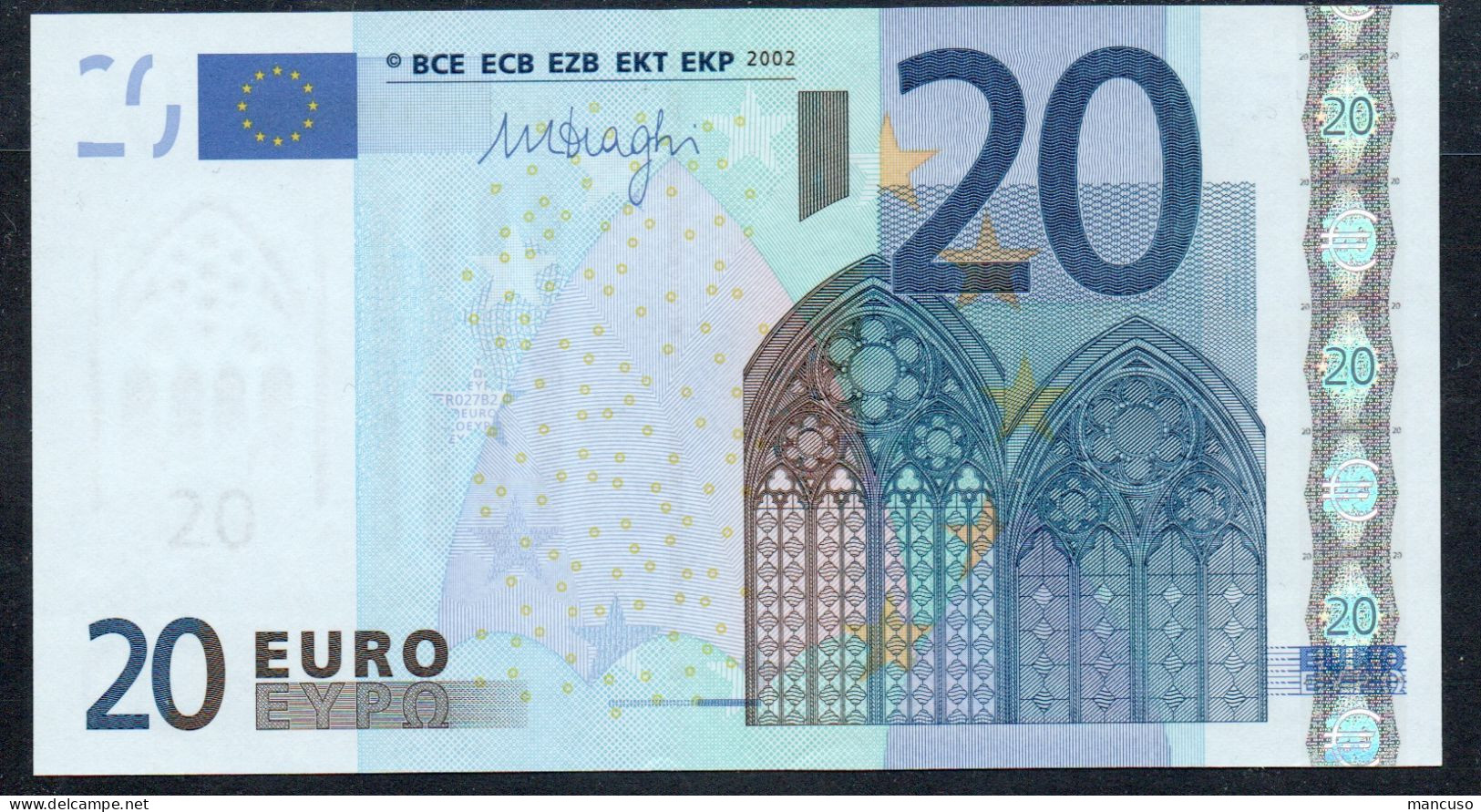 &euro; 20  H SLOVENIA  R027  DRAGHI  UNC - 20 Euro