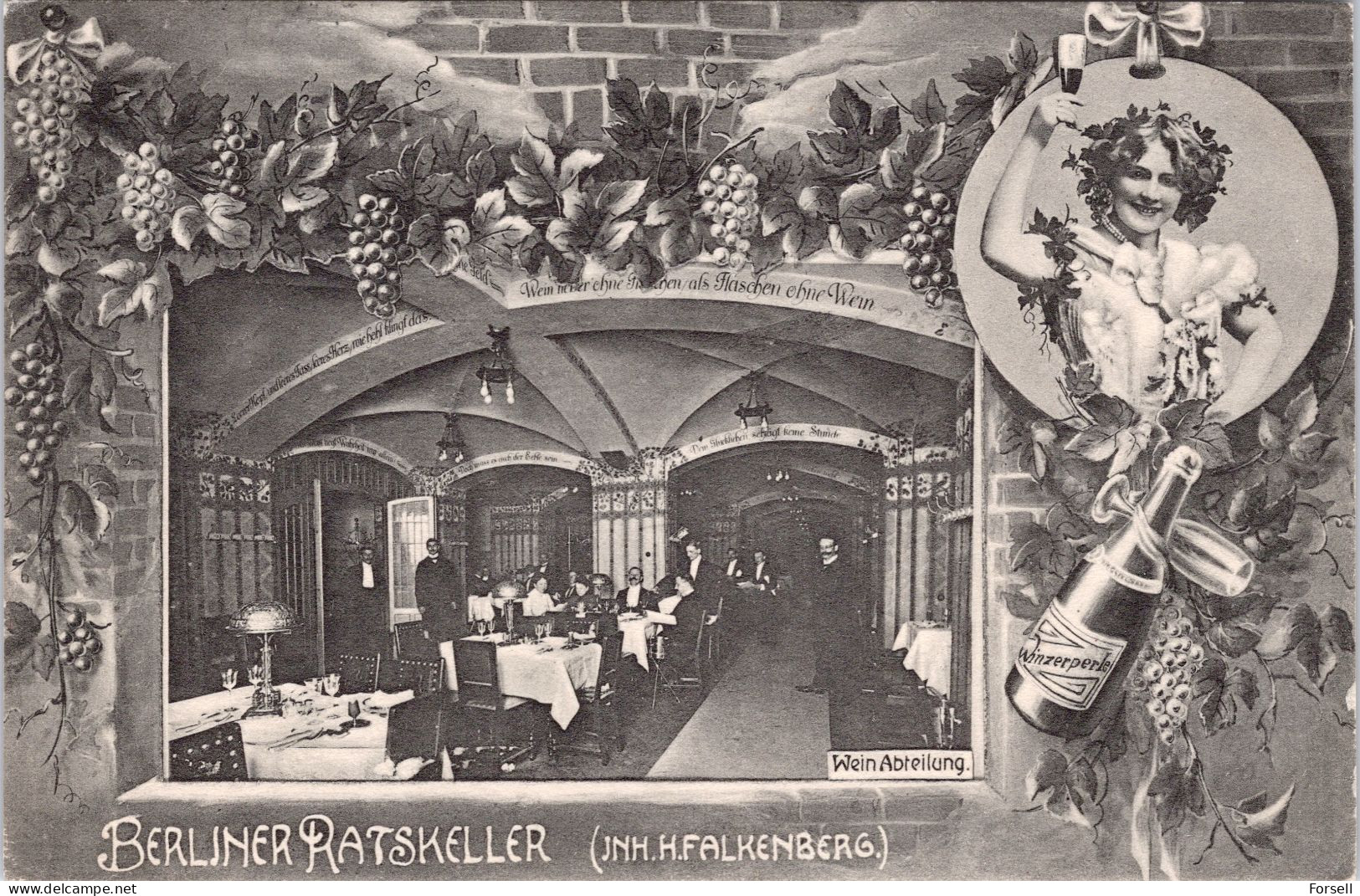 Berliner Ratskeller , H.Falkenberg (Stempel: 1908) - Köpenick
