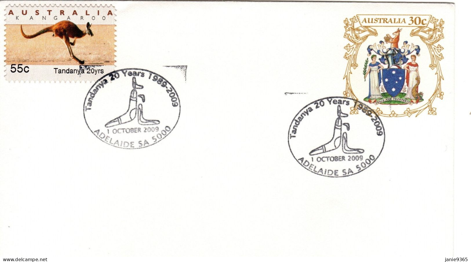 Australia 2009 ,Tandanya 20 Years,souvenir Cover - Lettres & Documents