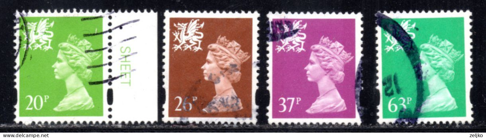 UK, GB, Great Britain, Wales, Used, 1996, Michel 66 - 71 - Pays De Galles
