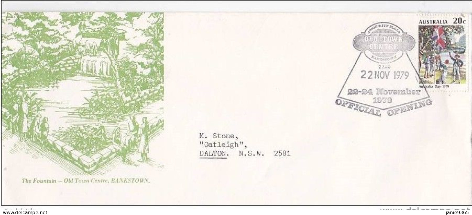 Australia PM 669 1979 Old Town Centre Official Opening Souvenir Cover - Brieven En Documenten