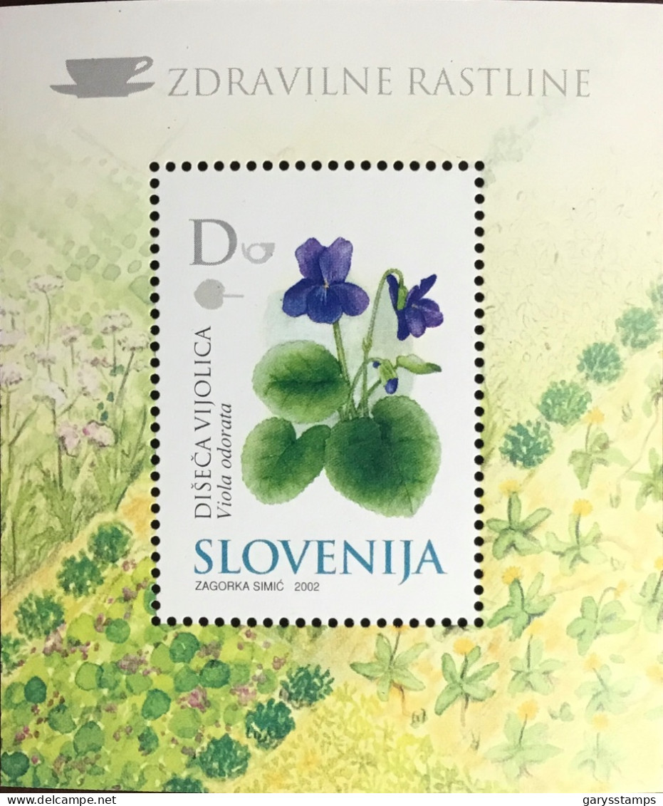 Slovenia 2002 Medicinal Plants Minisheet MNH - Plantas Medicinales