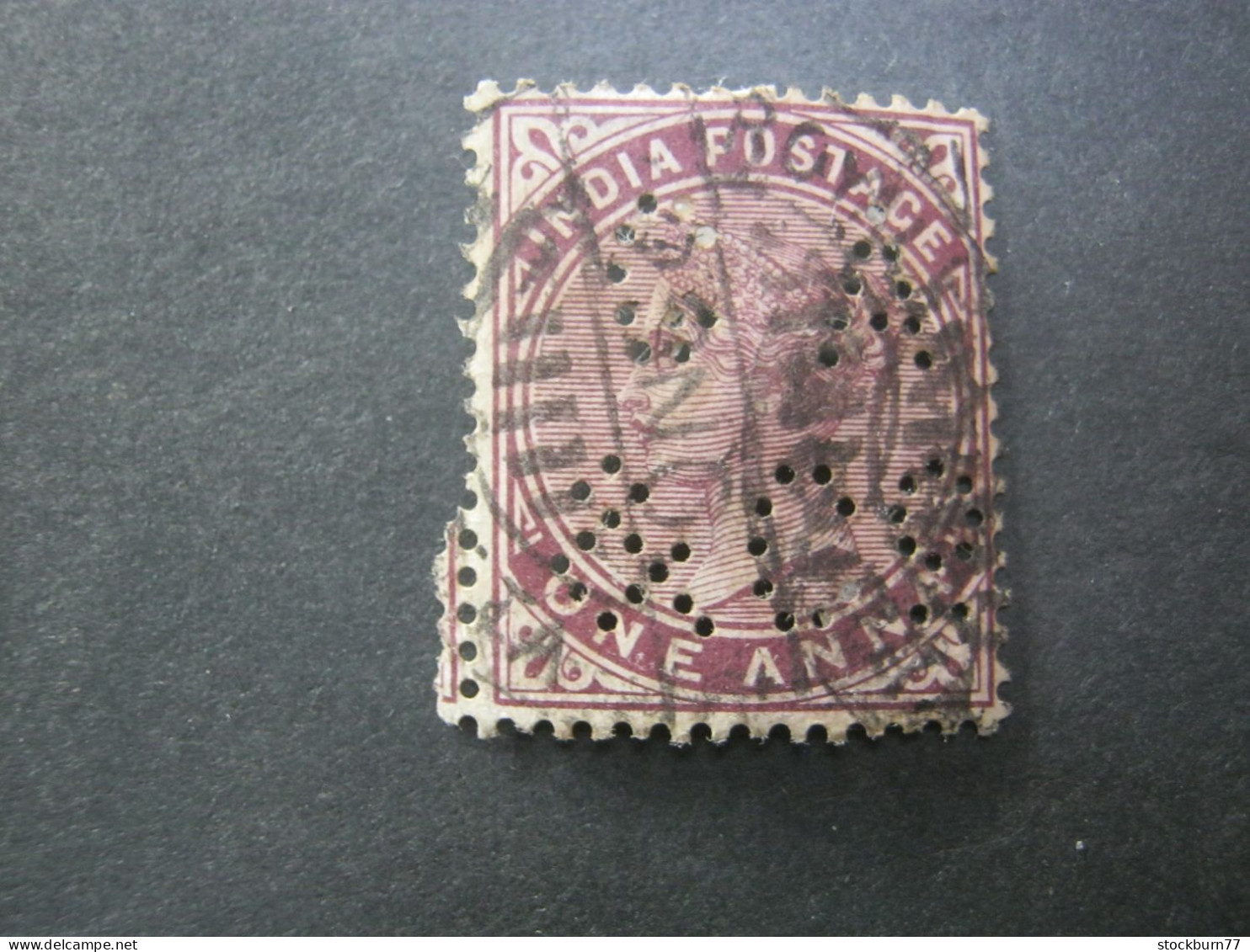 INDIEN  ,       Firmenlochung , Perfin , 2 Scans - 1902-11 King Edward VII