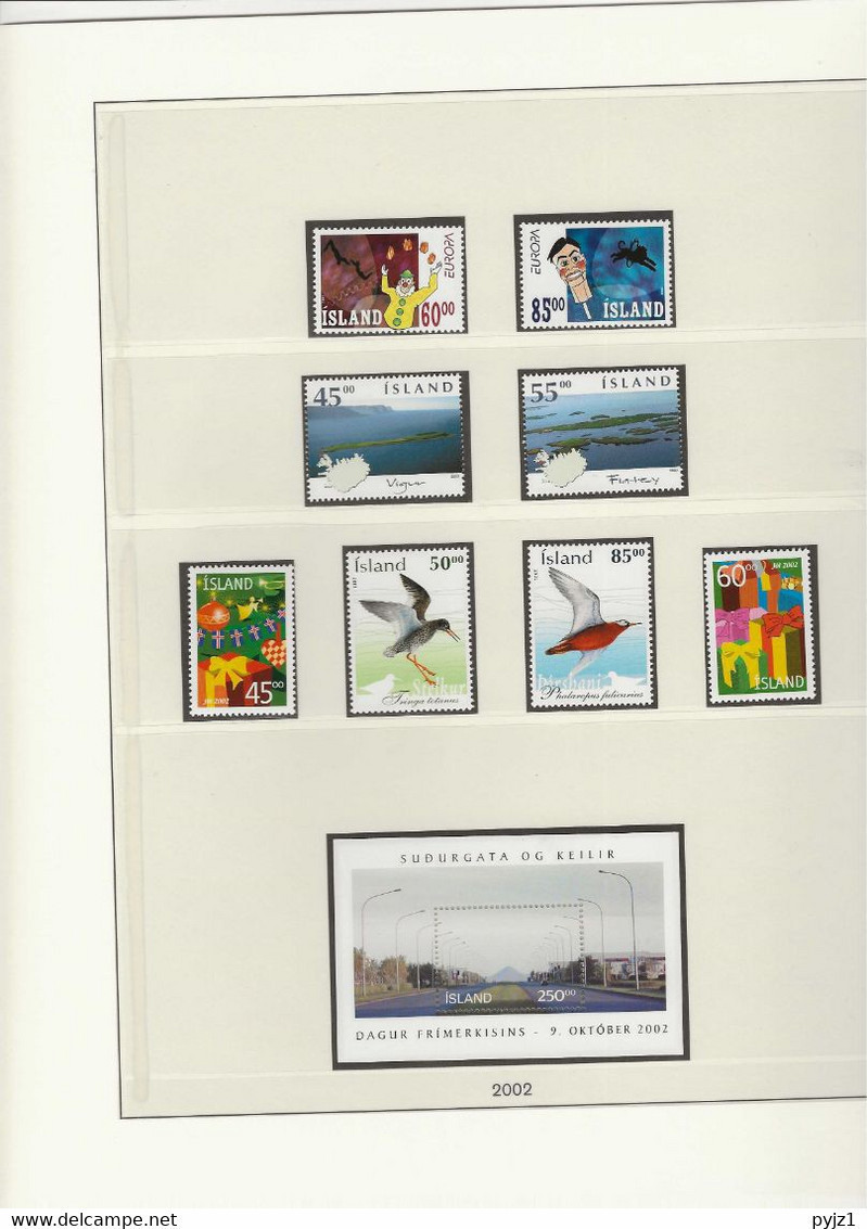 2002 MNH Iceland, Year Complete, Postfris** - Années Complètes