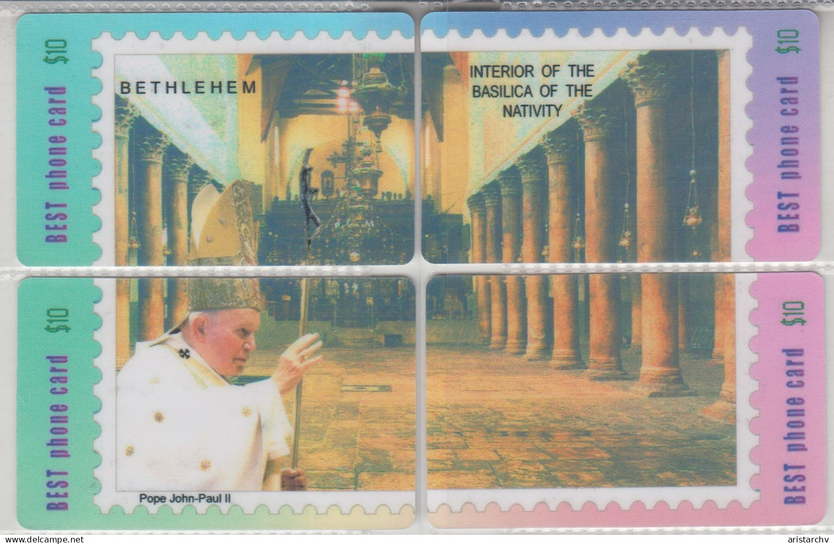 ISRAEL BETHLEHEM CHURCH OF THE SHEPHERD'S FIELD INTERIOR OF THE BASILICA OF THE NATIVITY POPE JOHN PAUL II 2 PUZZLES - Puzzles