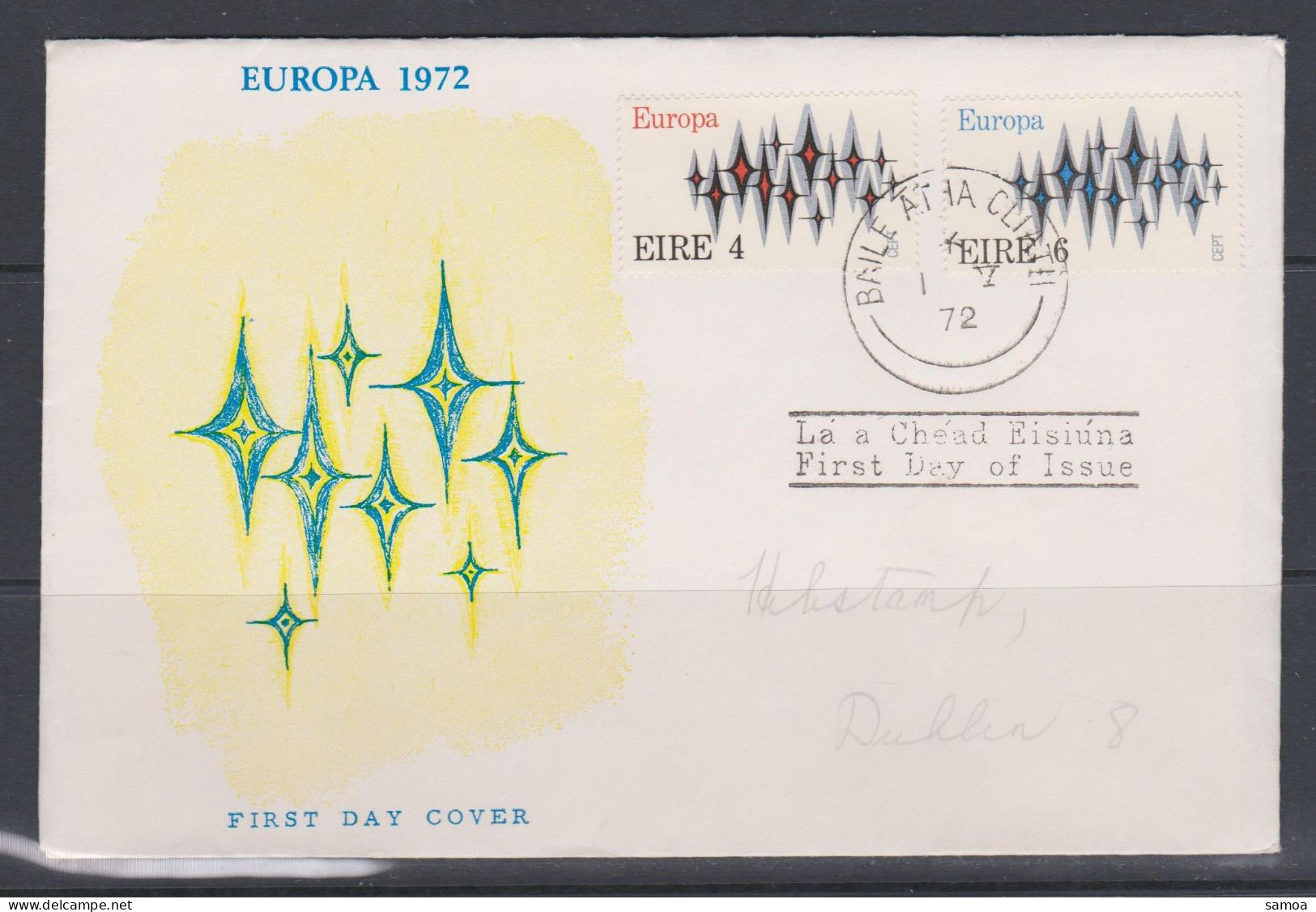 Irlande FDC 1972 278-79 Europa - FDC