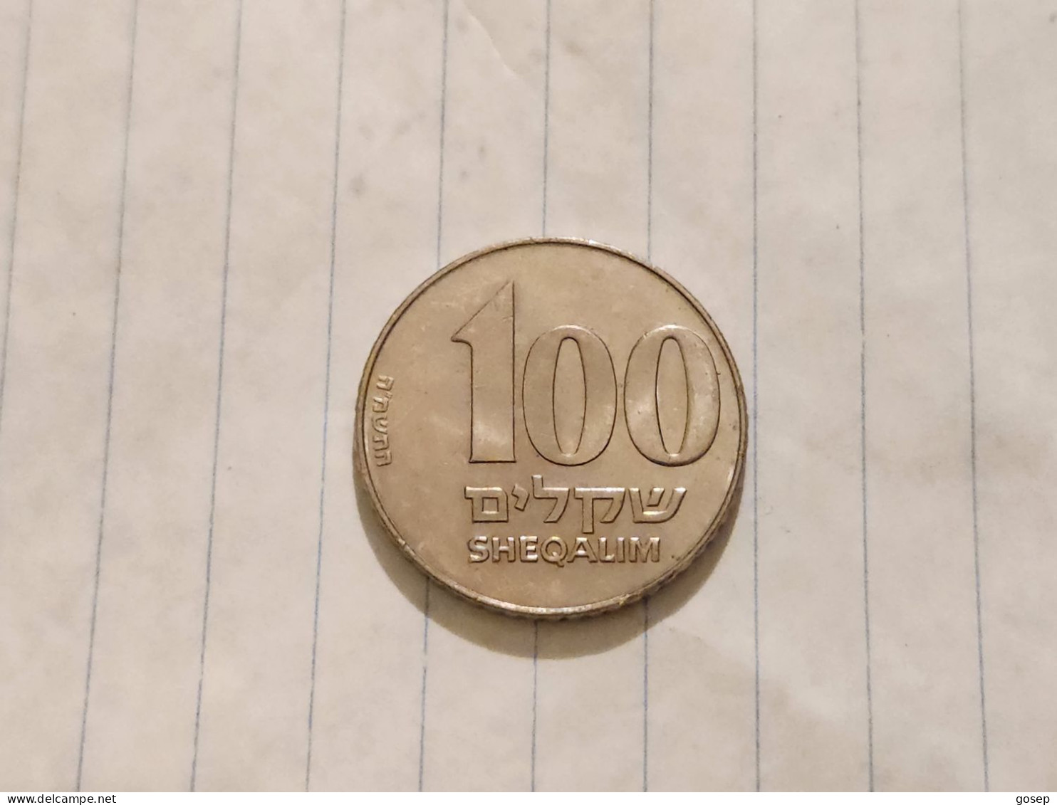 Israel-Coins-JEWISH LEDAERS(SHEKEL1985-1981)100 SHEQELIM-37a-(1985)(42)תשמ"ה(Special Domestic Currency-JABOTINSKY)-NIKLE - Israel