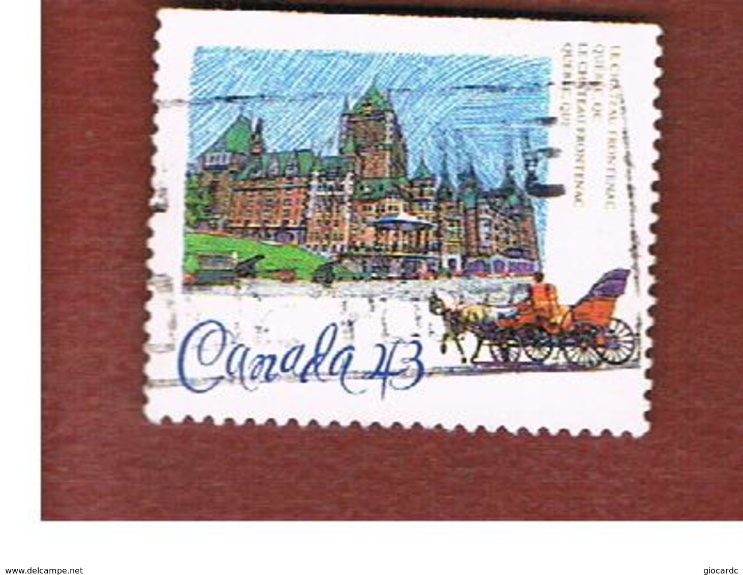 CANADA - SG 1543  - 1993 HISTORICAL HOTELS: LE CHATEAU FRONTENAC,  QUEBEC  -  USED - Oblitérés