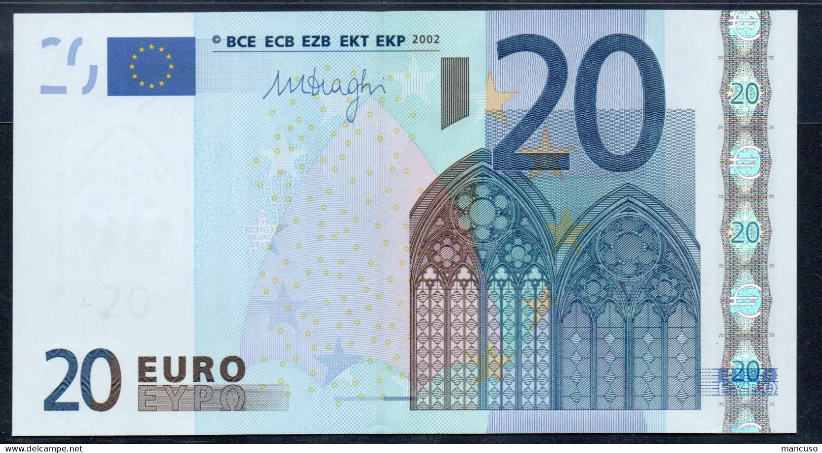 L  FINLAND 20 EURO R031 DRAGHI  UNC - 20 Euro