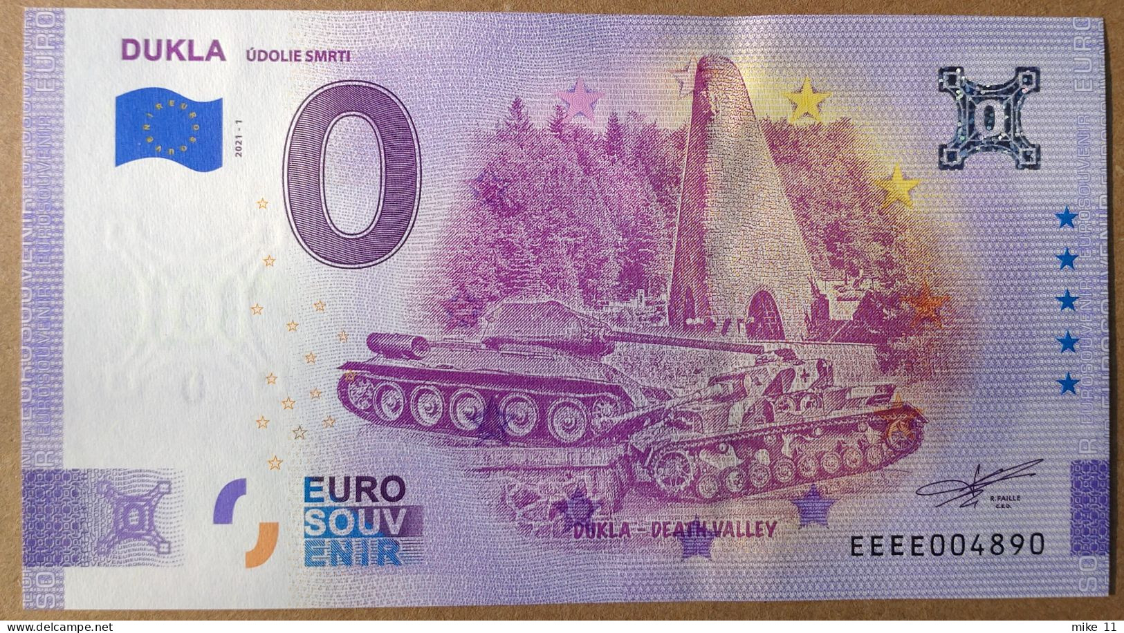 0 Euro Souvenir DUKLA Slovakia EEEE 2021-1 Nr. 4890 ANNIVERSARY!!! - Sonstige – Europa
