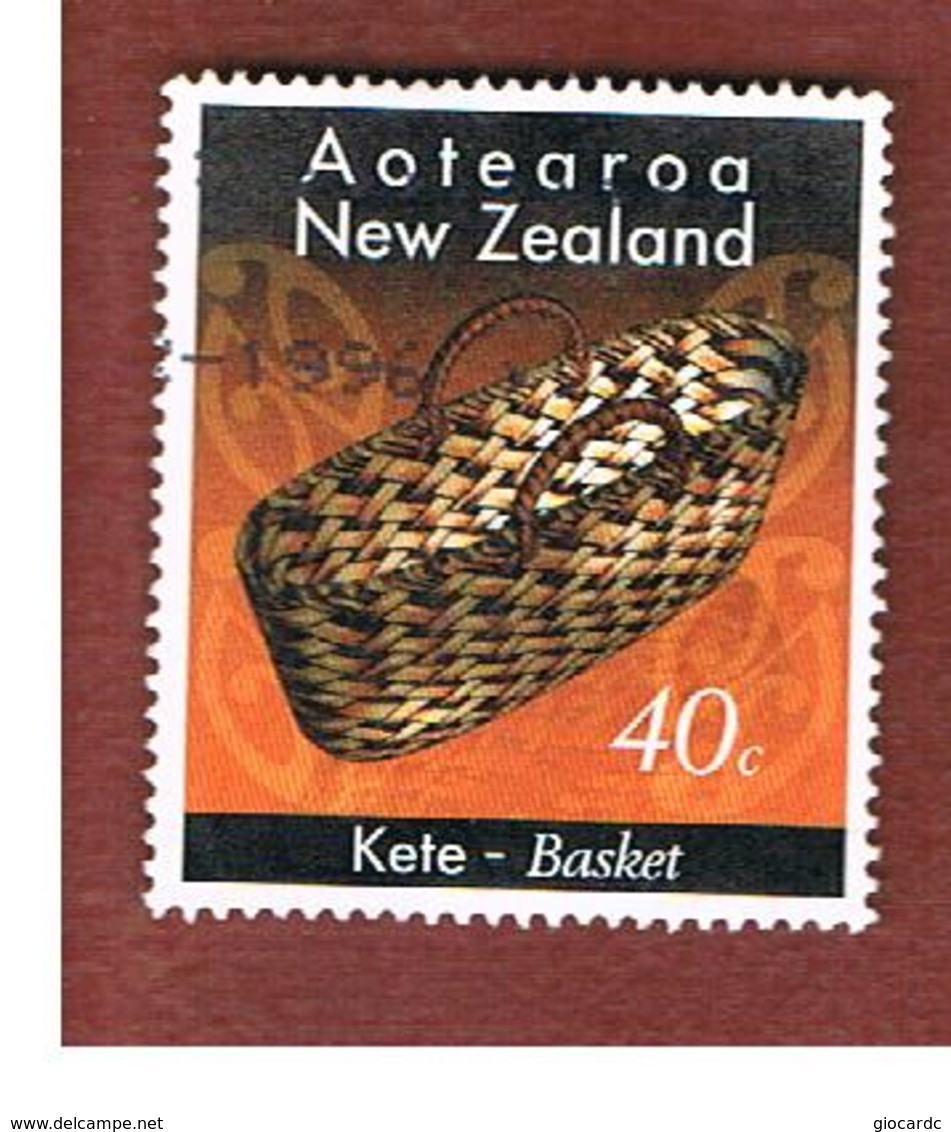 NUOVA ZELANDA (NEW ZEALAND) - SG 1952  -  1996   MAORI CRAFTS: KETE     -  USED° - Gebruikt