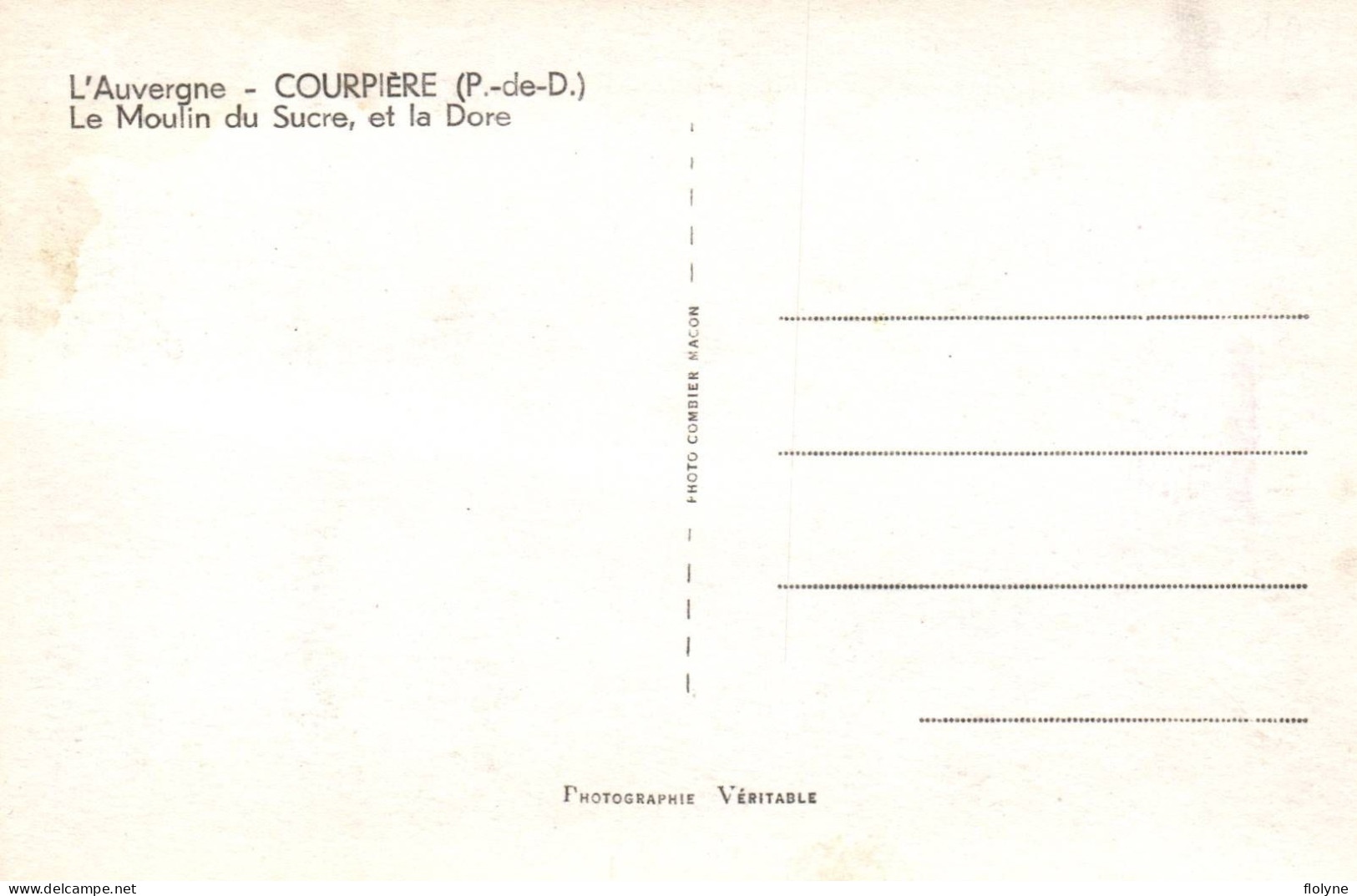 Courpière - Le Moulin Du Sucre Et La Dore - Pêche à La Ligne Pêcheurs - Minoterie - Courpiere