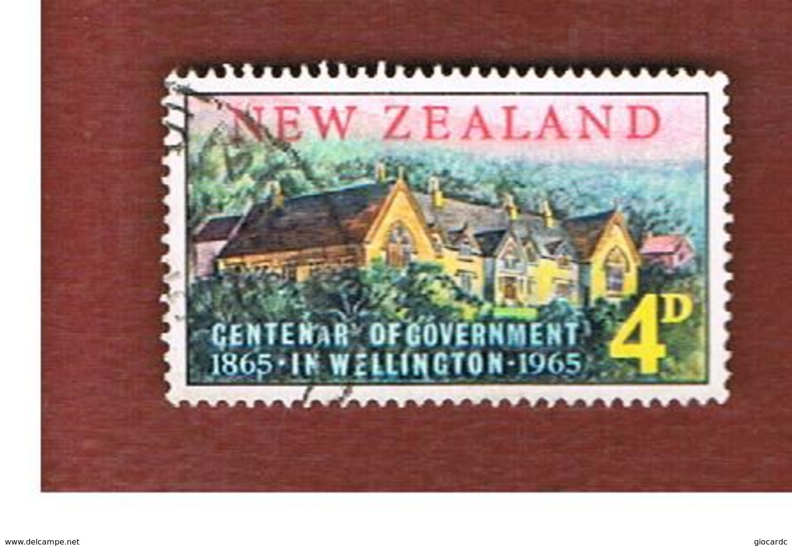 NUOVA ZELANDA (NEW ZEALAND) - SG 830  -  1965 GOVERNMENT IN WELLINGTON CENTENARY  -  USED° - Gebruikt