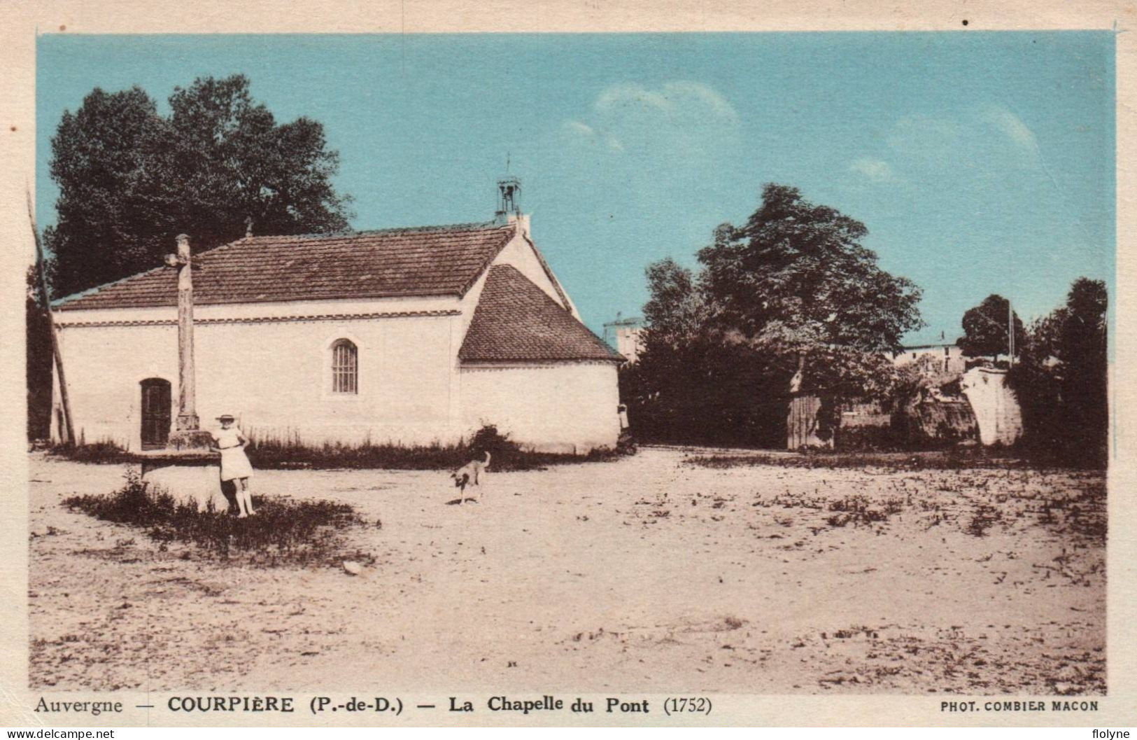 Courpière - Place Et La Chapelle Du Pont - Courpiere