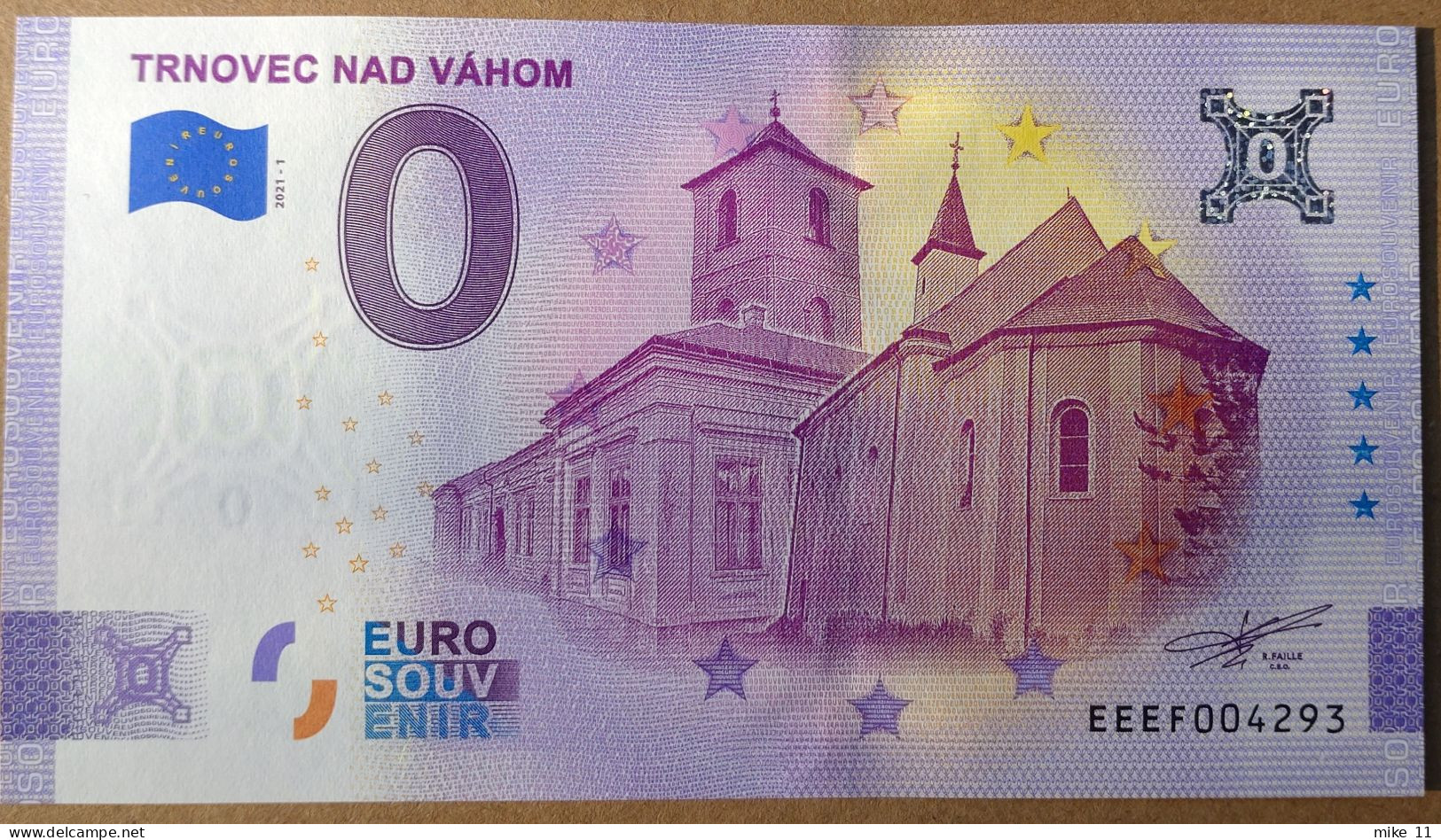 0 Euro Souvenir TRNOVEC NAD VAHOM Slovakia EEEF 2021-1 Nr. 4293 ANNIVERSARY!!! - Autres - Europe