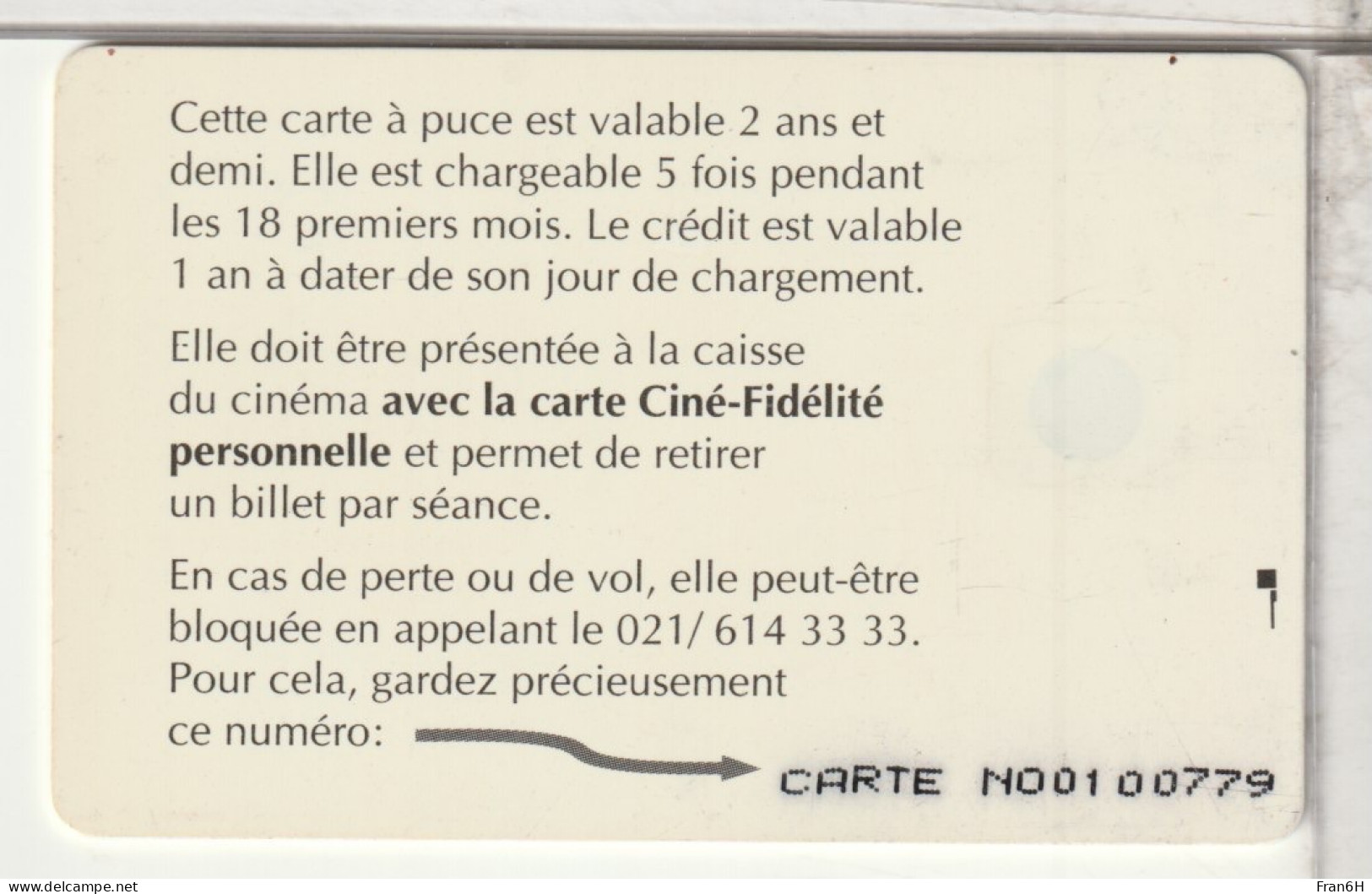 CINÉCARTE  - - Biglietti Cinema