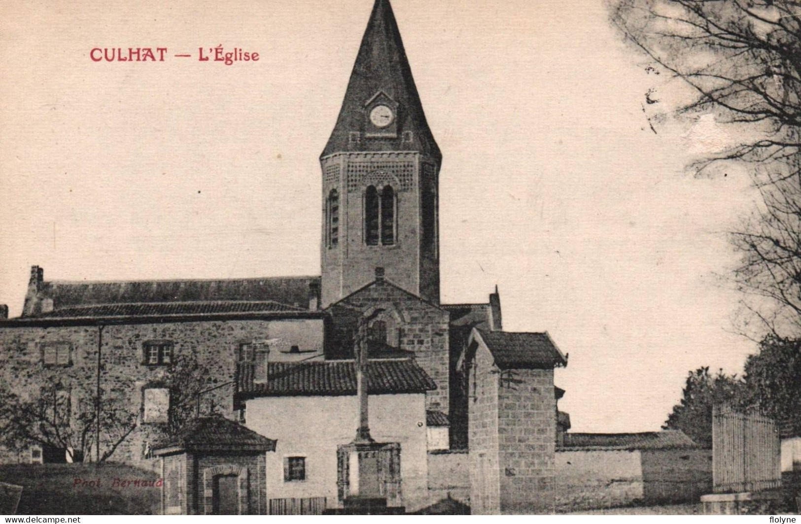 Culhat - Vue Sur L'église Du Village - Cunlhat