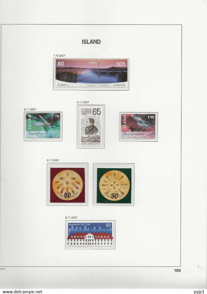 2007 MNH Iceland, Year Complete, Postfris** - Komplette Jahrgänge