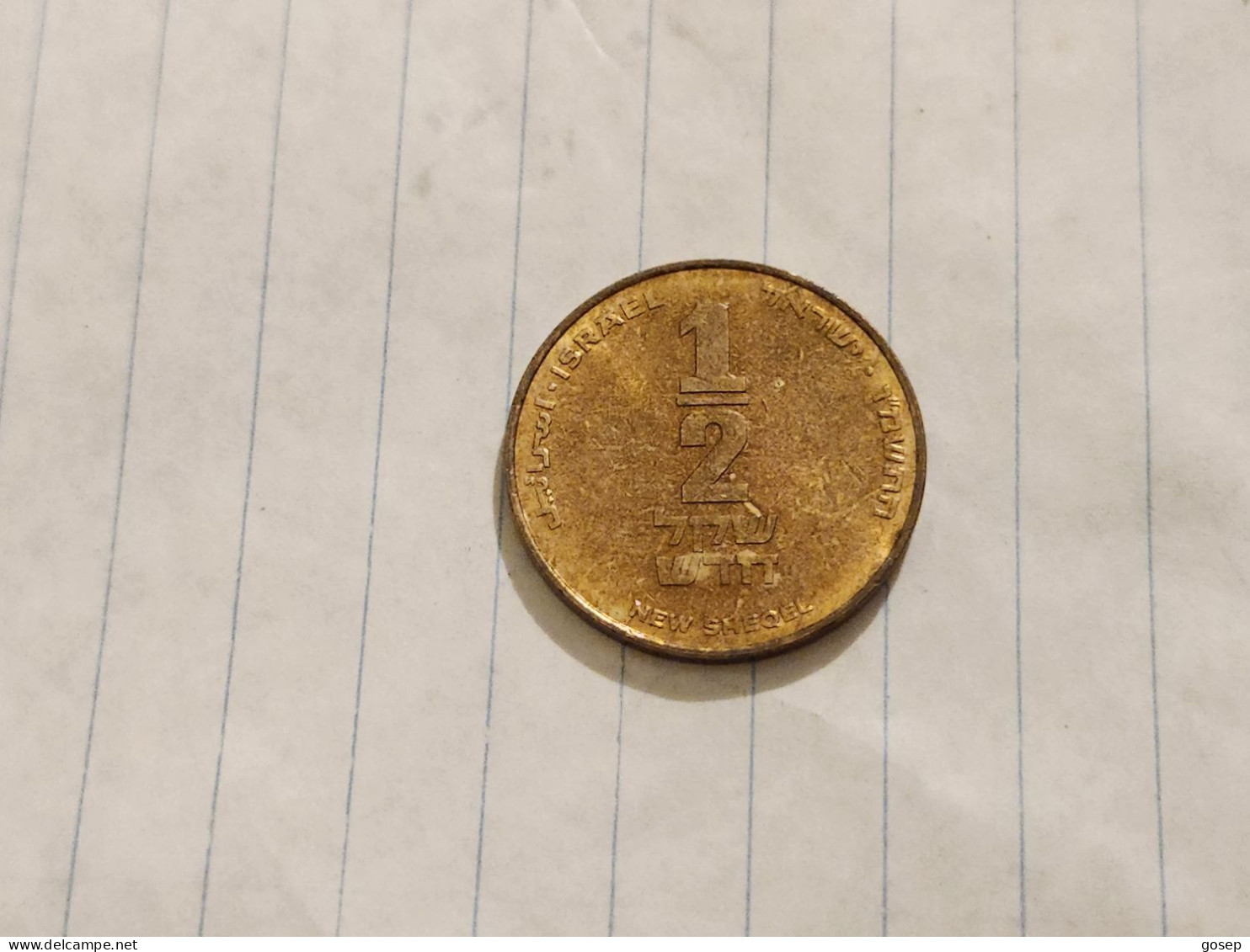 Israel-Coins-JEWISH LEDAERS(SHEKEL1985-1981)1/2 NIS-(41a)-(1986)(46)תשמ"ו(Special Domestic Currency-ROTHSCHILD)-copper - Israël
