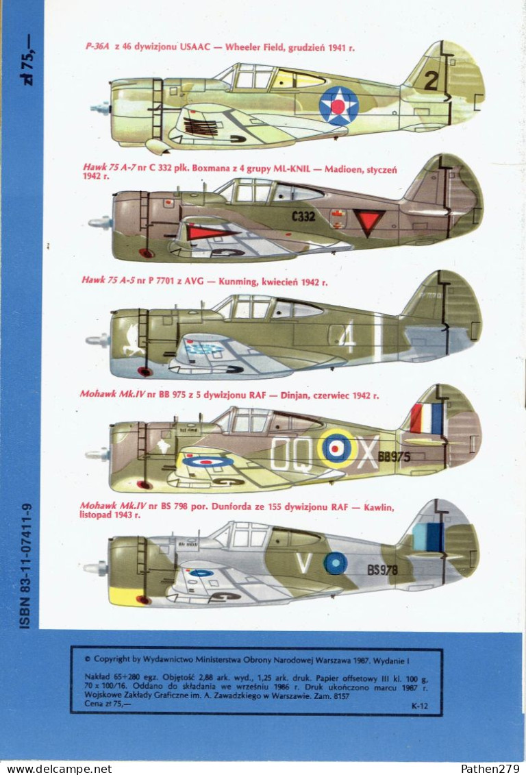 Typy Broni I Uzbrojenia N° 113 - Revue Polonaise D'armes Et Armements - Curtiss Hawk 75 - 1986 - Aviation