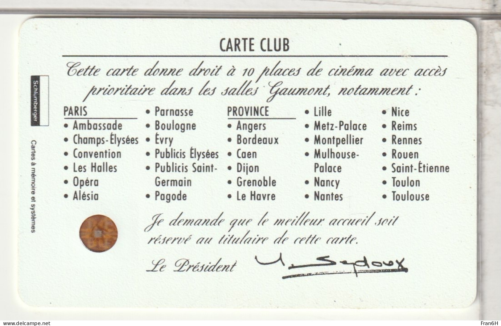 CINÉCARTE  - - Cinécartes