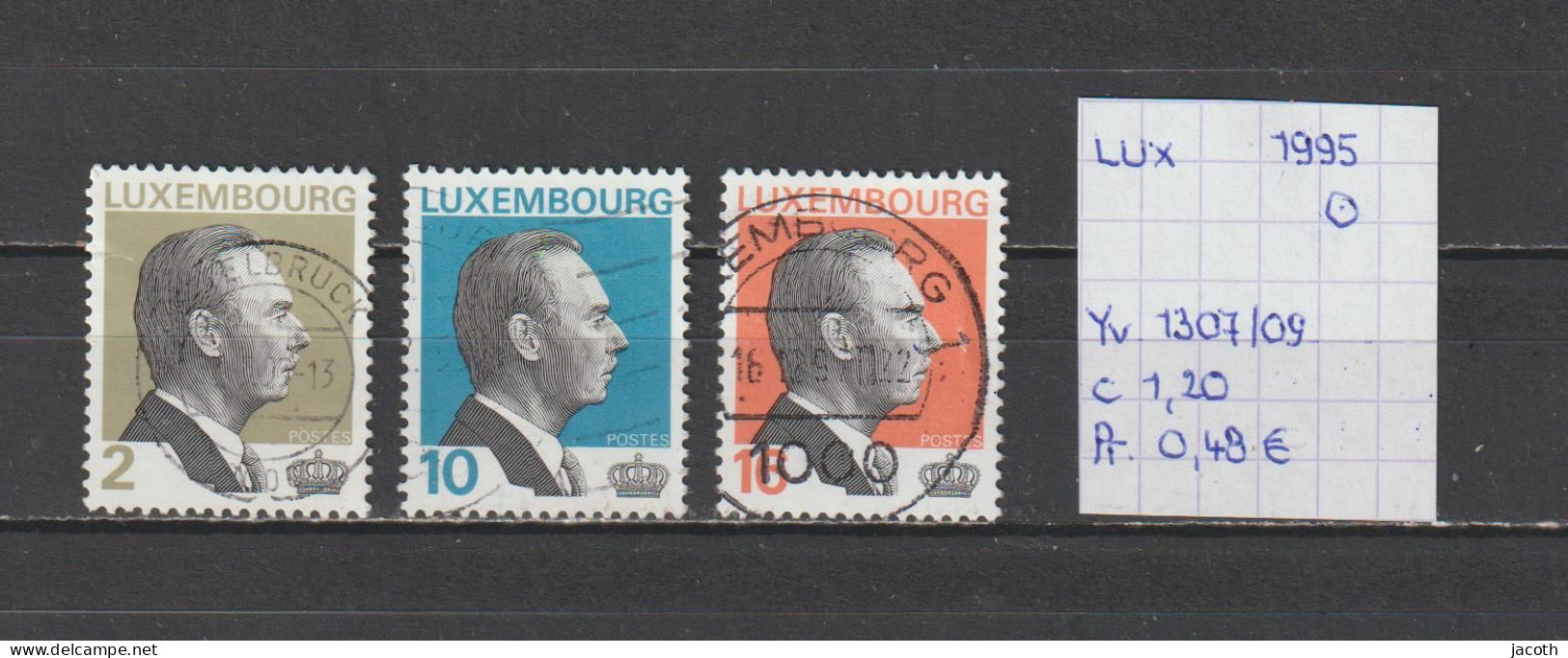 (TJ) Luxembourg 1995 - YT 1307/09 (gest./obl./used) - Gebruikt