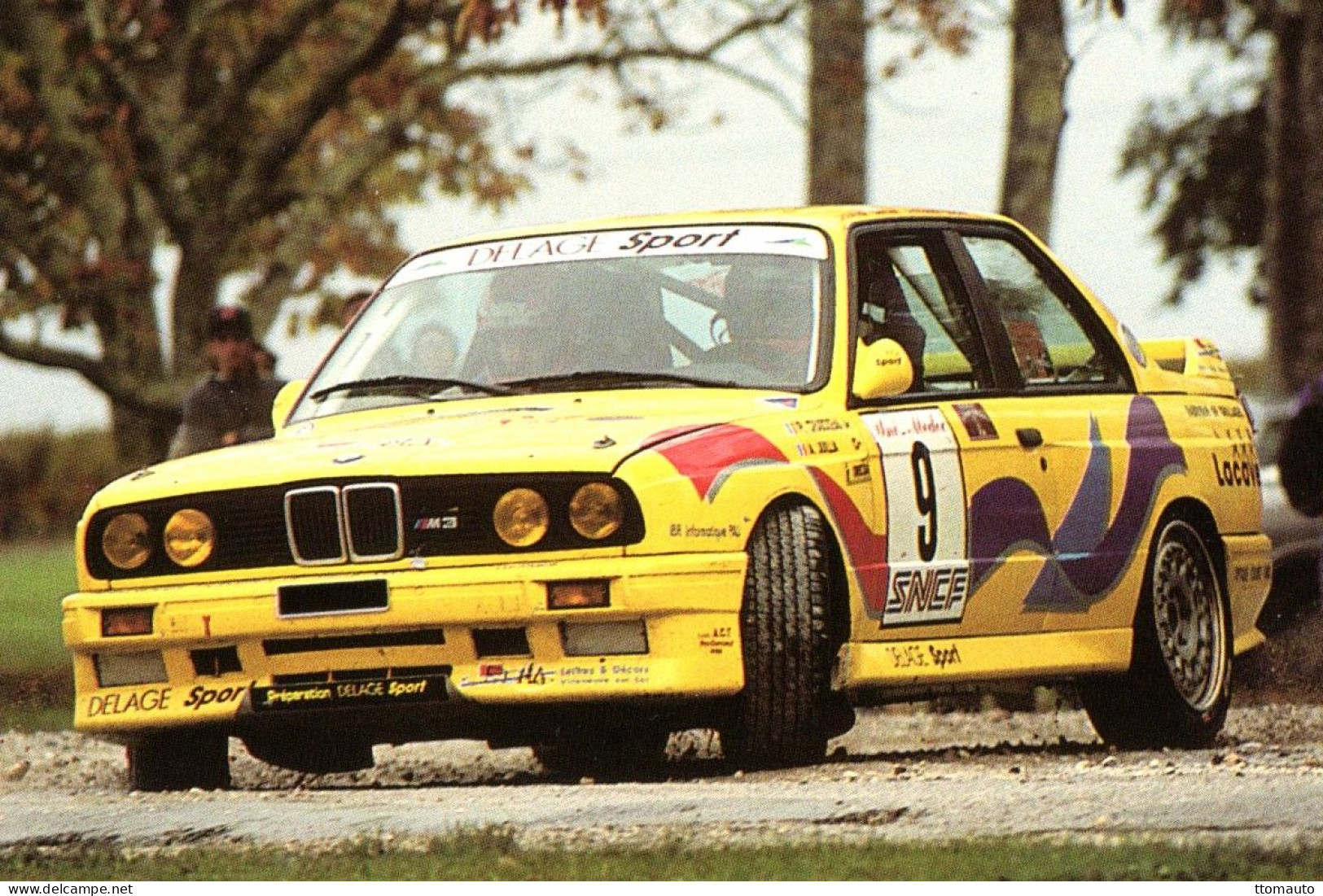 BMW M3  - Rallye Du Médoc 1989 - Pilote: Hugues Delage - 15 X 10 Cms PHOTO - Rally Racing