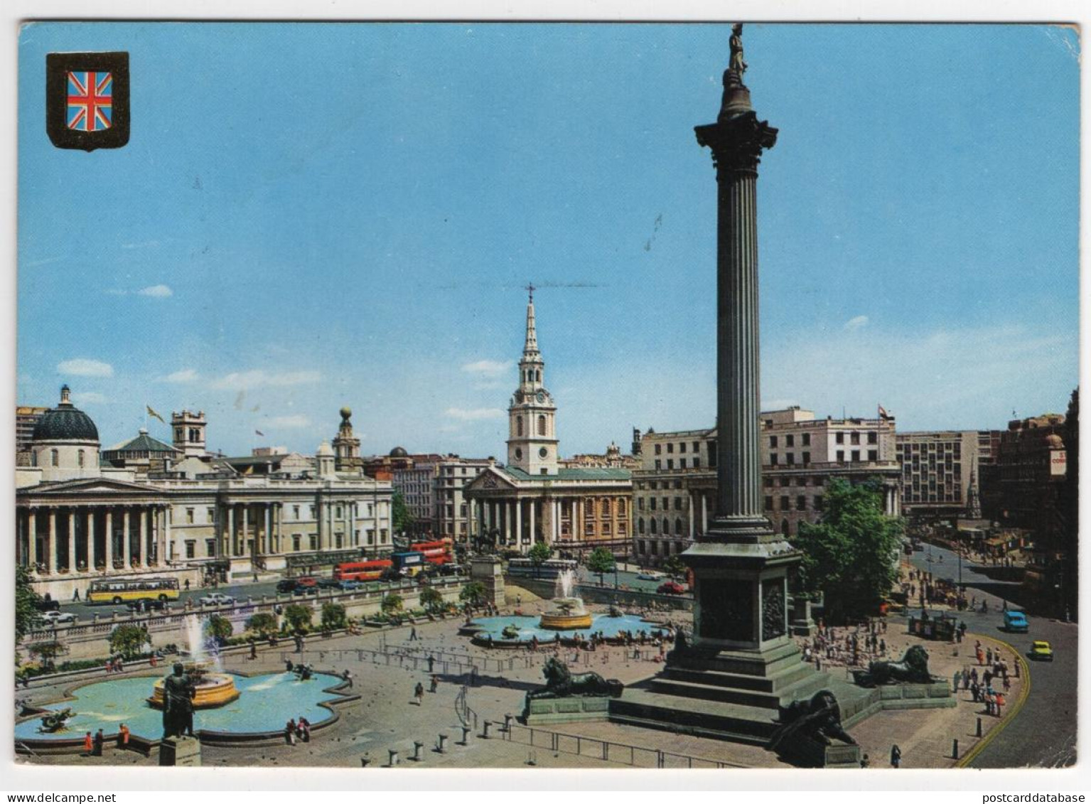 London - Trafalgar Square And Nelson's Column - & Old Cars - London Suburbs