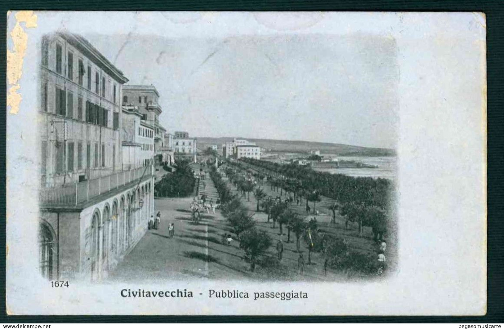 BB309 CIVITAVECCHIA - PUBBLICA PASSEGGIATA - ANIMATA 1910 - Civitavecchia