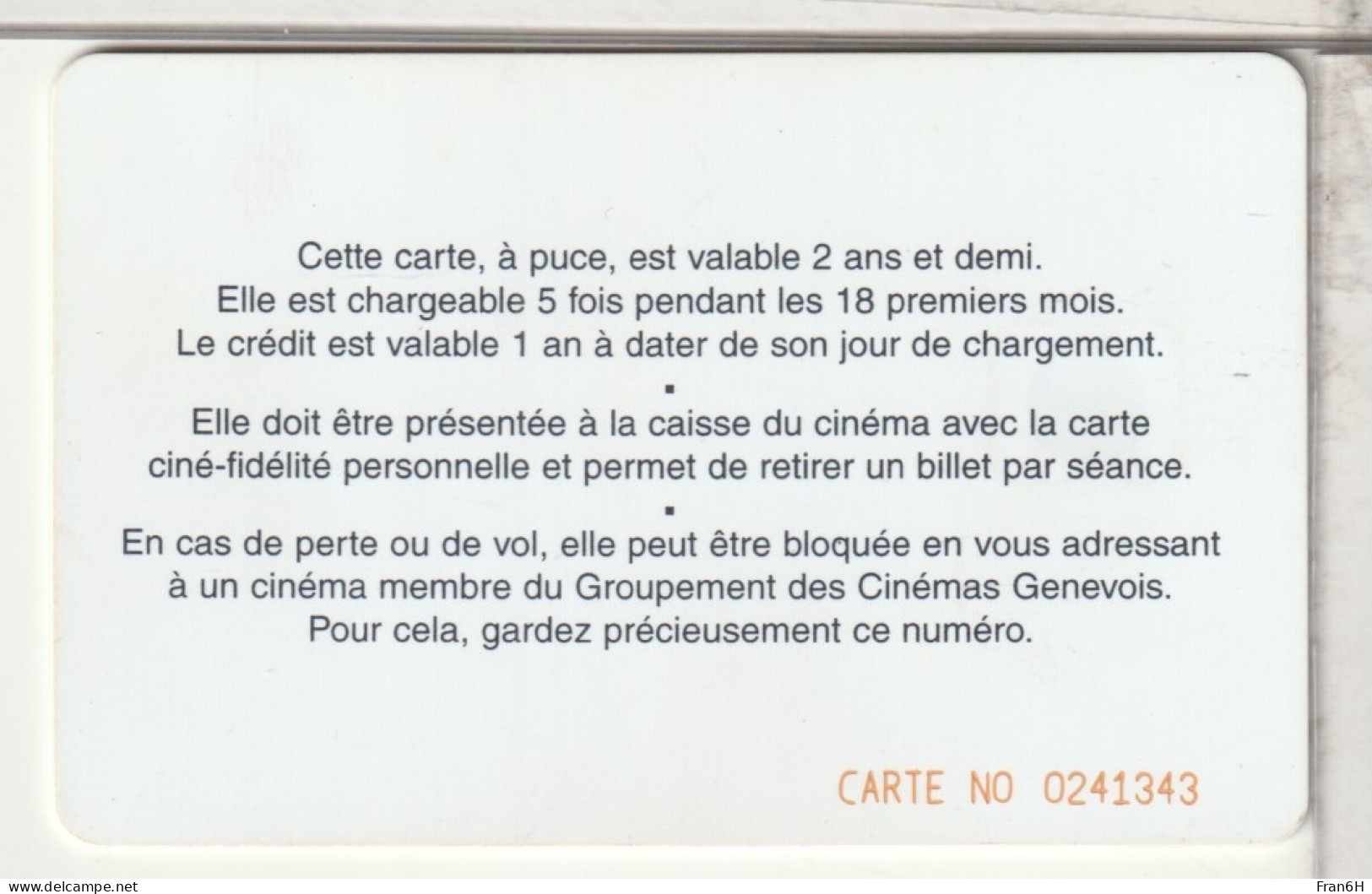 CINÉCARTE  - - Cinécartes