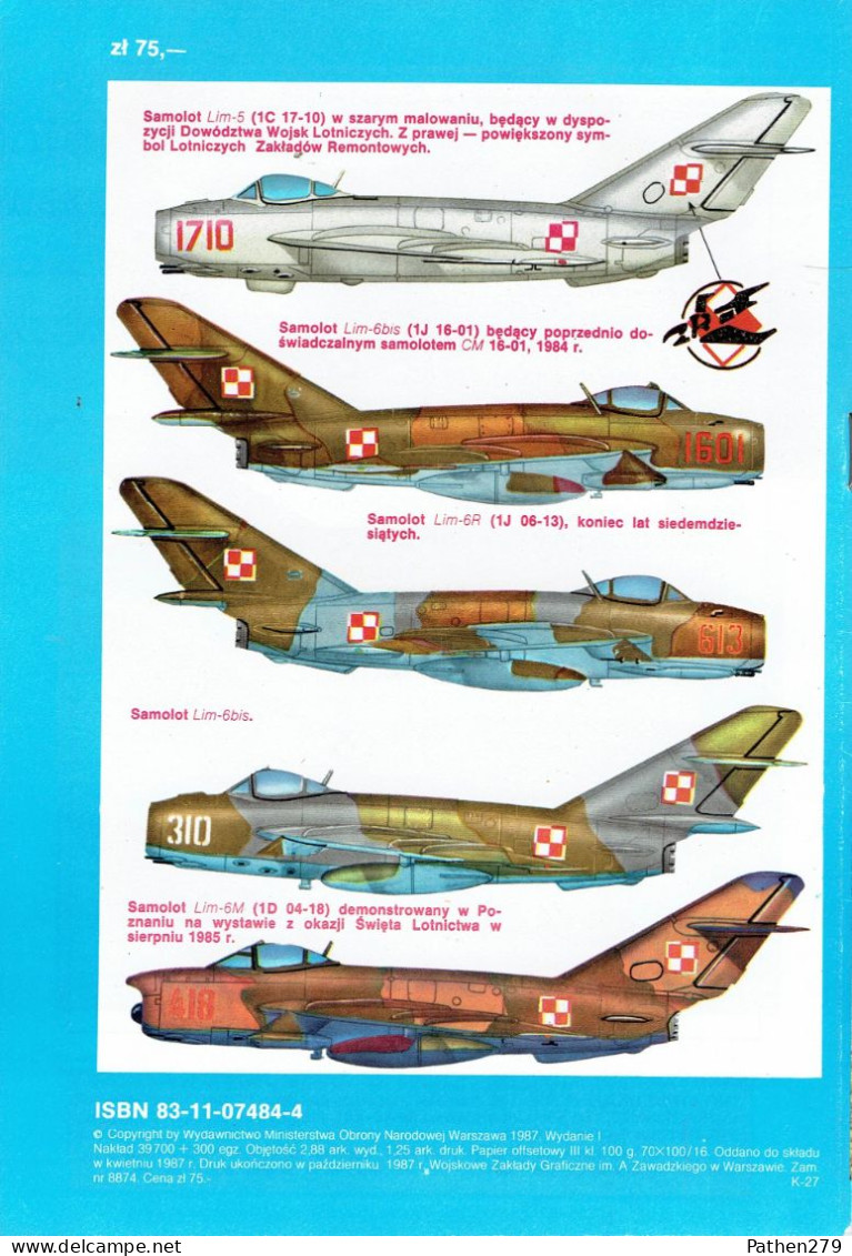 Typy Broni I Uzbrojenia N° 117 - Revue Polonaise D'armes Et Armements - Chasseur D'attaque Lim-6bis - 1987 - Aviation