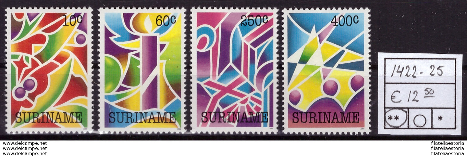 Suriname 1992 - MNH ** - Noël - Michel Nr. 1422-1425 Série Complète (08-103) - Suriname