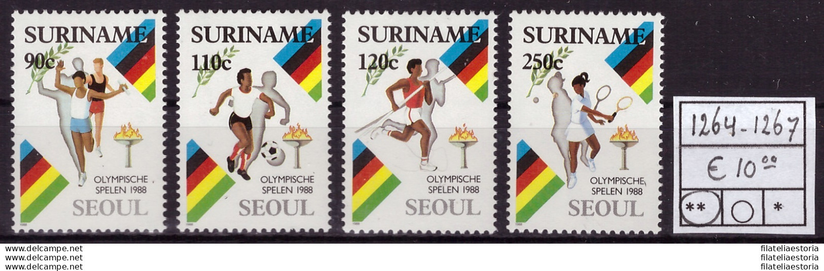 Suriname 1988 - MNH ** - Jeux Olympiques, Seoul - Michel Nr. 1264-1267 Série Complète (08-100) - Suriname