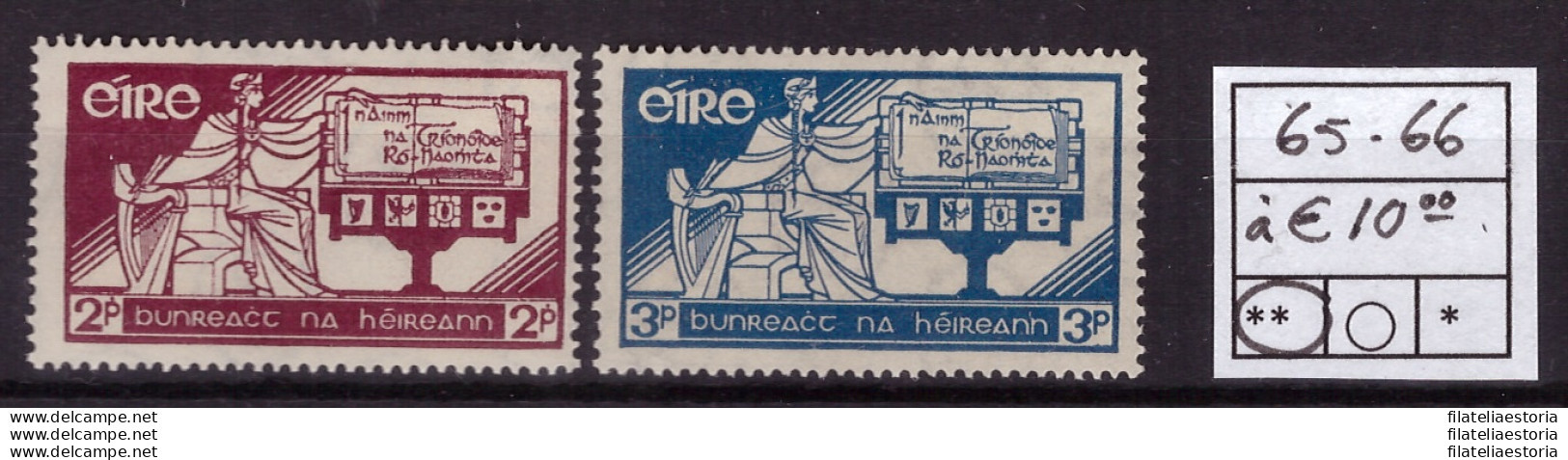 Irlande 1937 - MNH ** - Nouvelle Constitution - Michel Nr. 65-66 Série Complète (08-136) - Unused Stamps