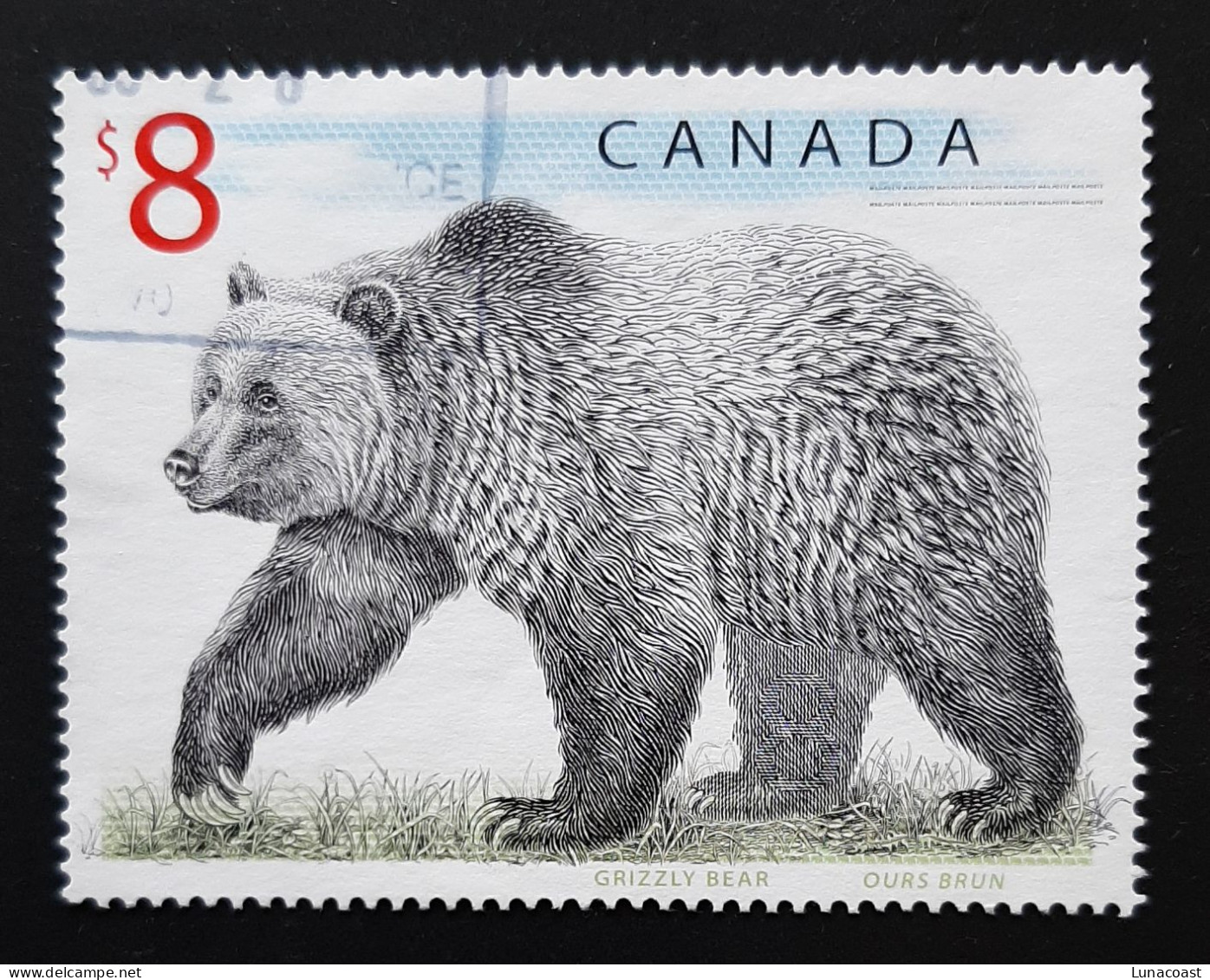 Canada 1997  USED  Sc1694    8$  Grizzly Bear - Oblitérés