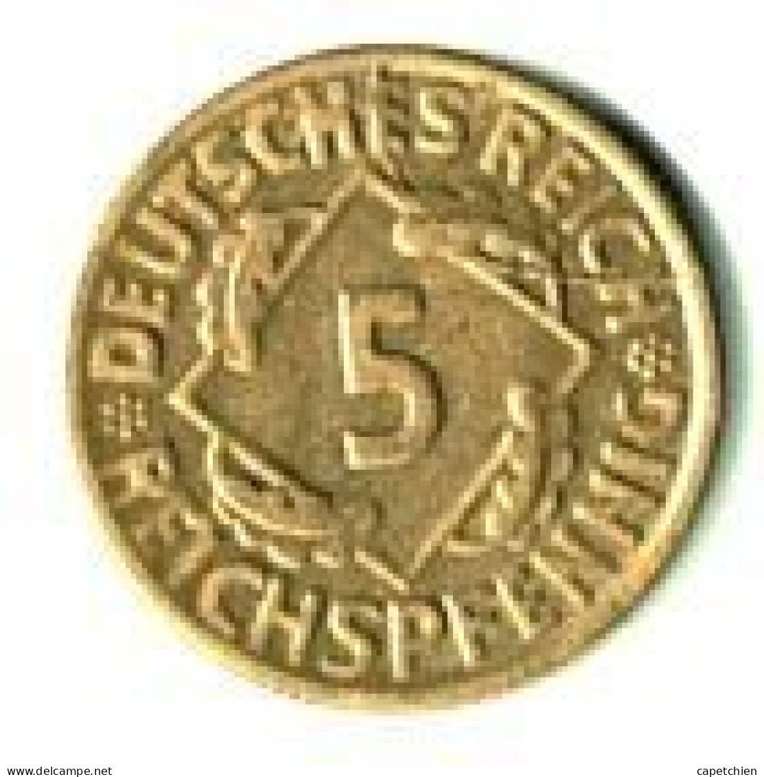 ALLEMAGNE / 5 REICHSPFENNIG / 1925 D / ETAT SUP / 2.48 G. - 5 Rentenpfennig & 5 Reichspfennig