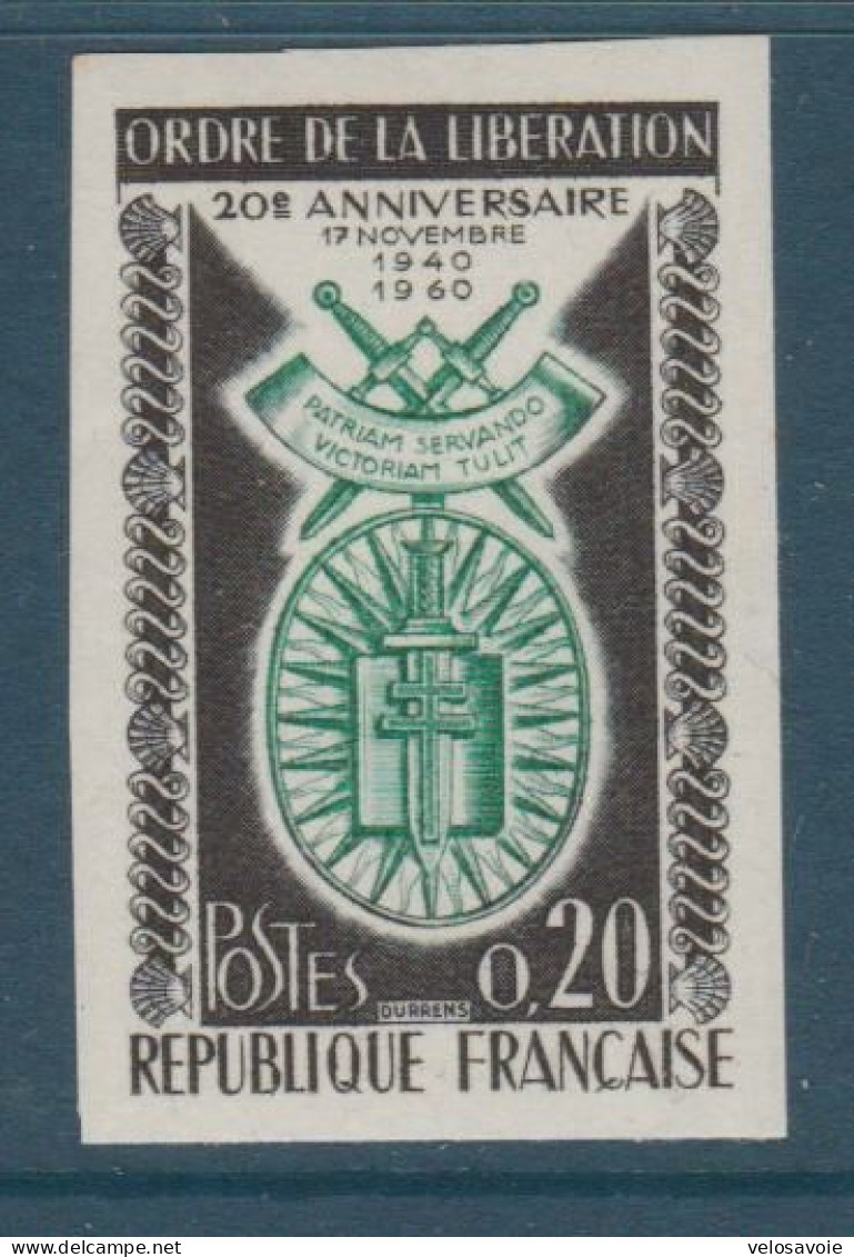 N° 1272 NON DENTELE ** - 1961-1970