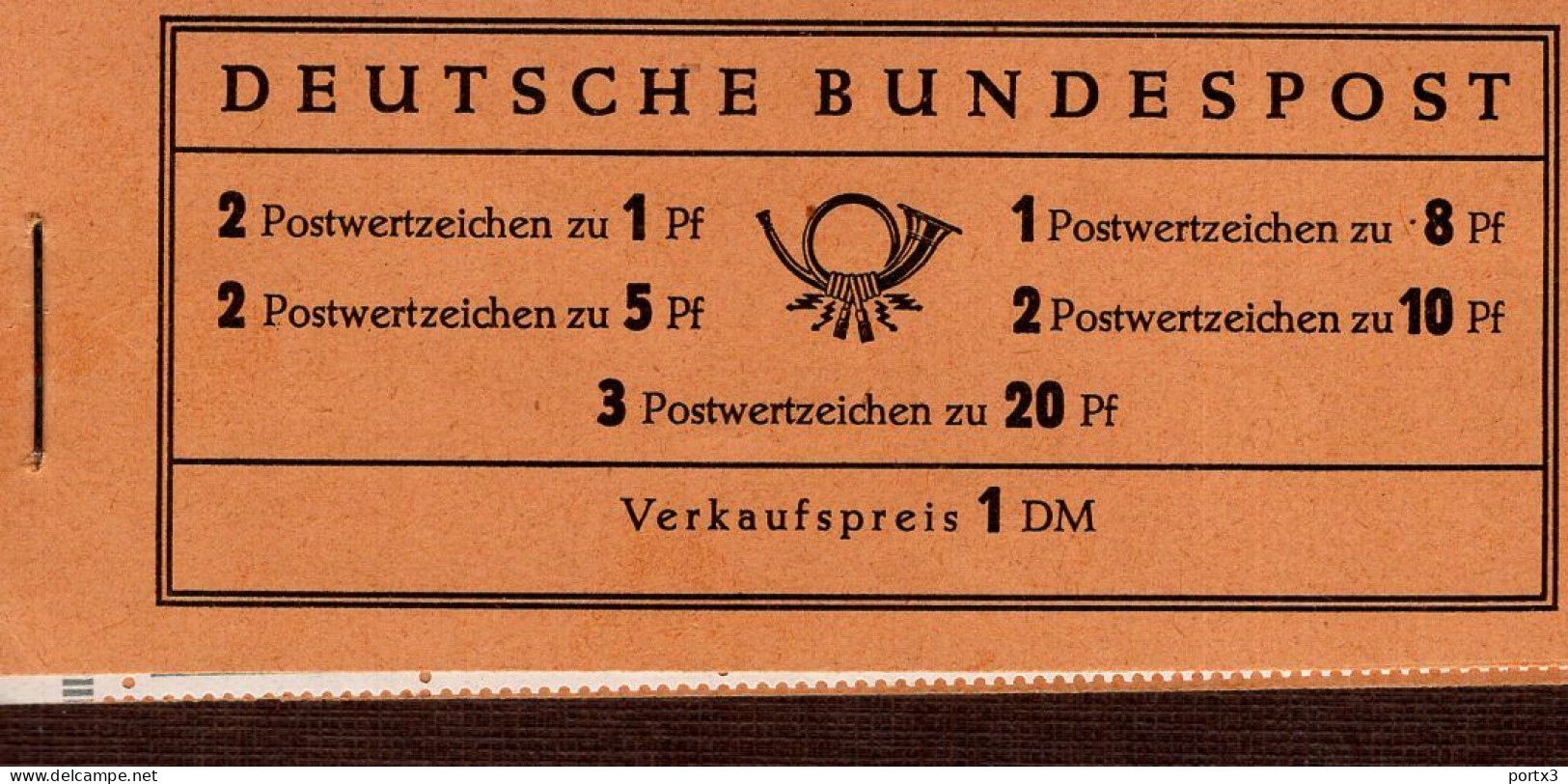 Markenheftchen Bund Postfr. MH 04 Y II Theodor Heuss MNH ** Neuf (11)  1 Randstreifen Grau - 1951-1970