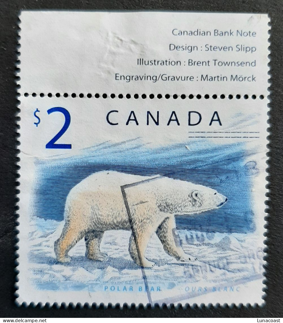 Canada 1997  USED  Sc1690    2$  Polar Bear - Gebruikt