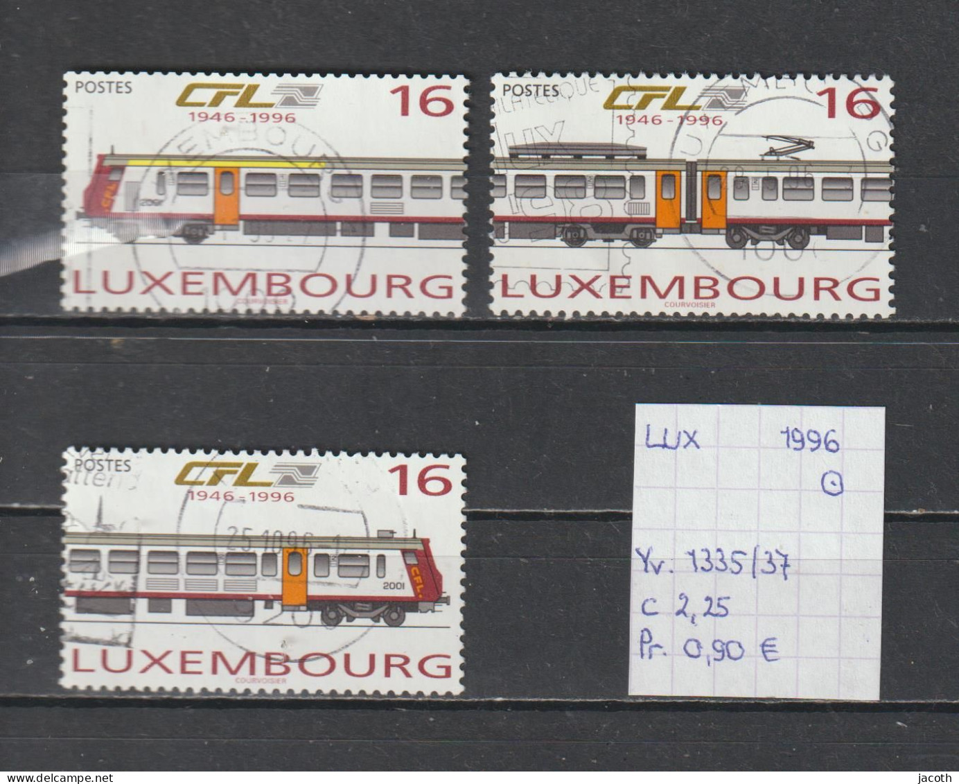 (TJ) Luxembourg 1996 - YT 1335/37 (gest./obl./used) - Oblitérés