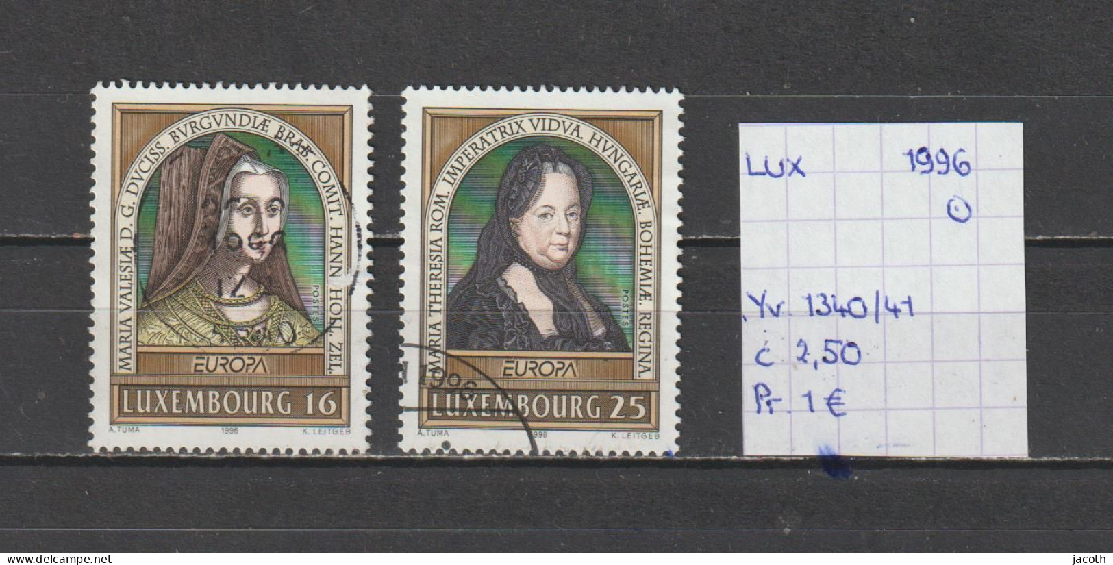 (TJ) Luxembourg 1996 - YT 1340/41 (gest./obl./used) - Used Stamps