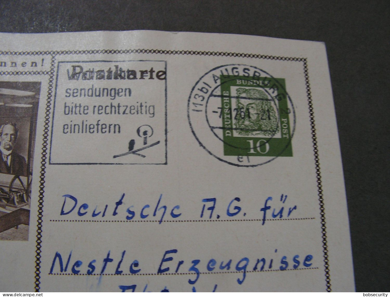 BRD Bildkarte  ,  75 Jahre Aus Augsburg 1961 - Postcards - Used