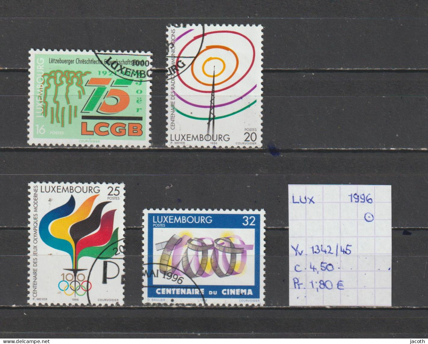 (TJ) Luxembourg 1996 - YT 1342/45 (gest./obl./used) - Gebruikt