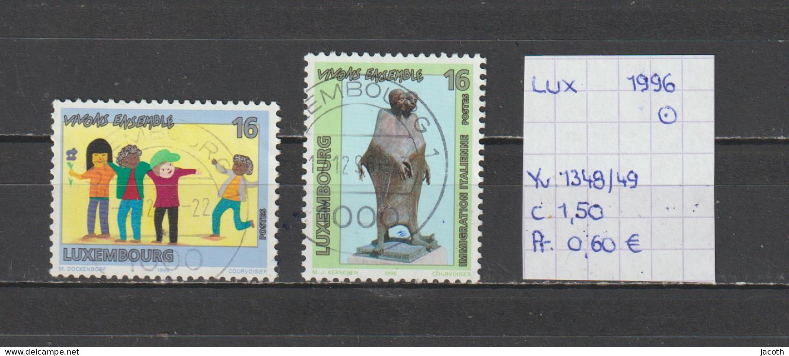 (TJ) Luxembourg 1996 - YT 1348/49 (gest./obl./used) - Used Stamps