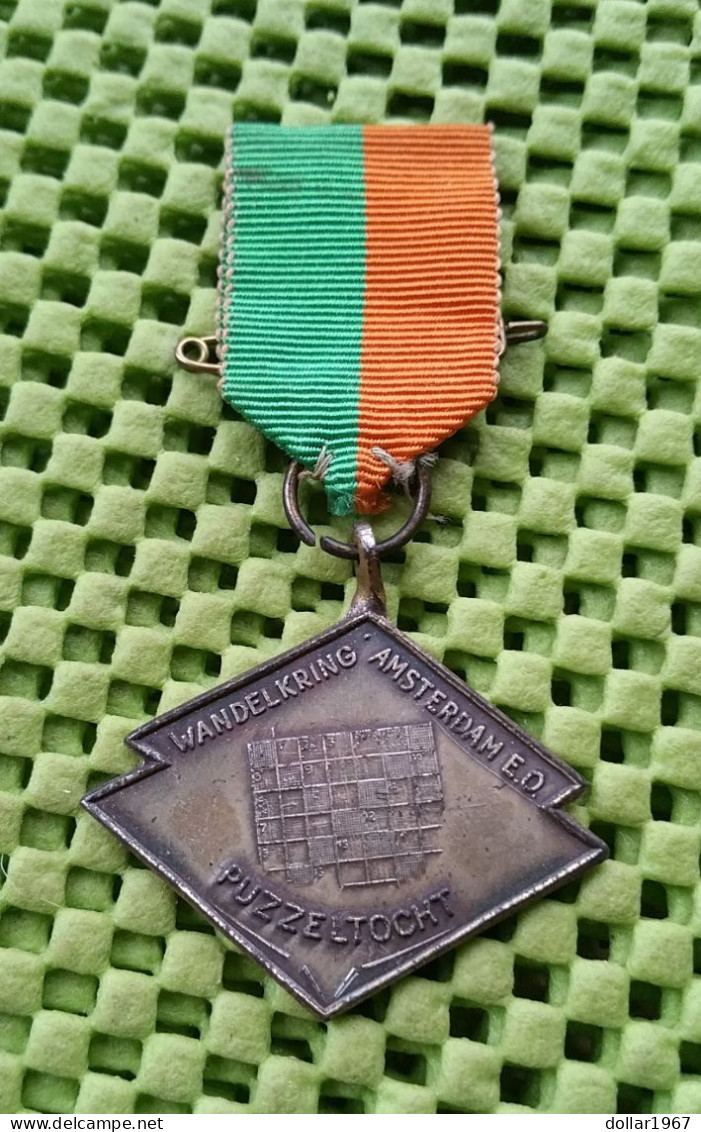 1 X  Medaille-   Wandelkring Amsterdam E.o , Puzzeltocht 1963  -  Original Foto  !! - Altri & Non Classificati